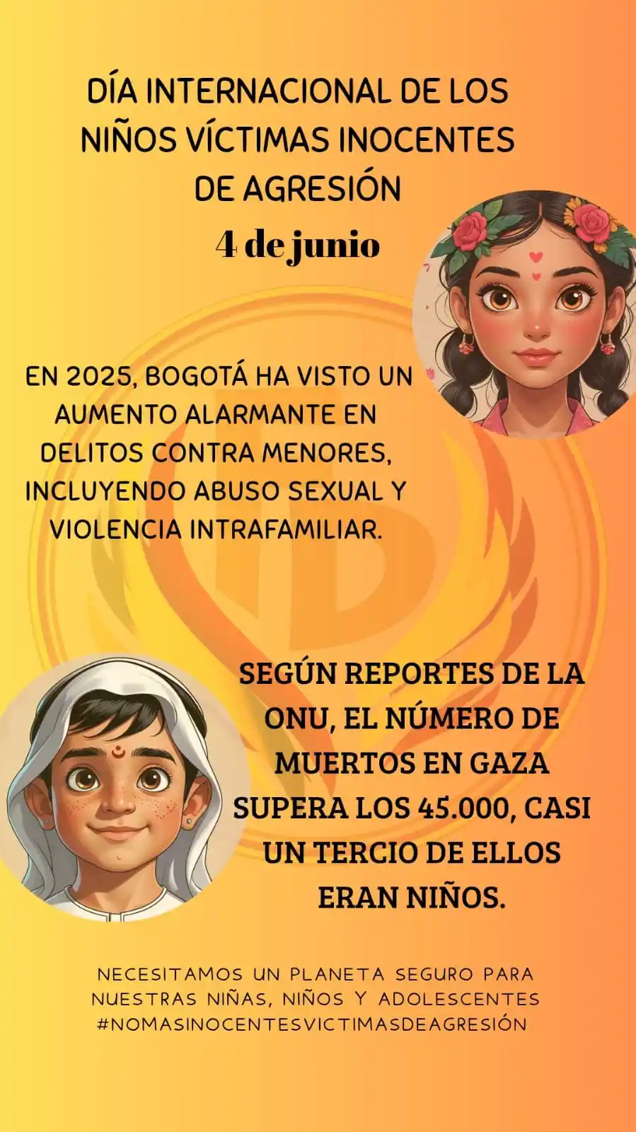 Image from FUERZA DOCENTE 🚩 FISCALÍA ADE 🇵🇸 PALESTINA LIBRE 📲🚩🏫 : "Hoy conmemoramos el Día Internacional de los Niños Inocentes Víctimas...
