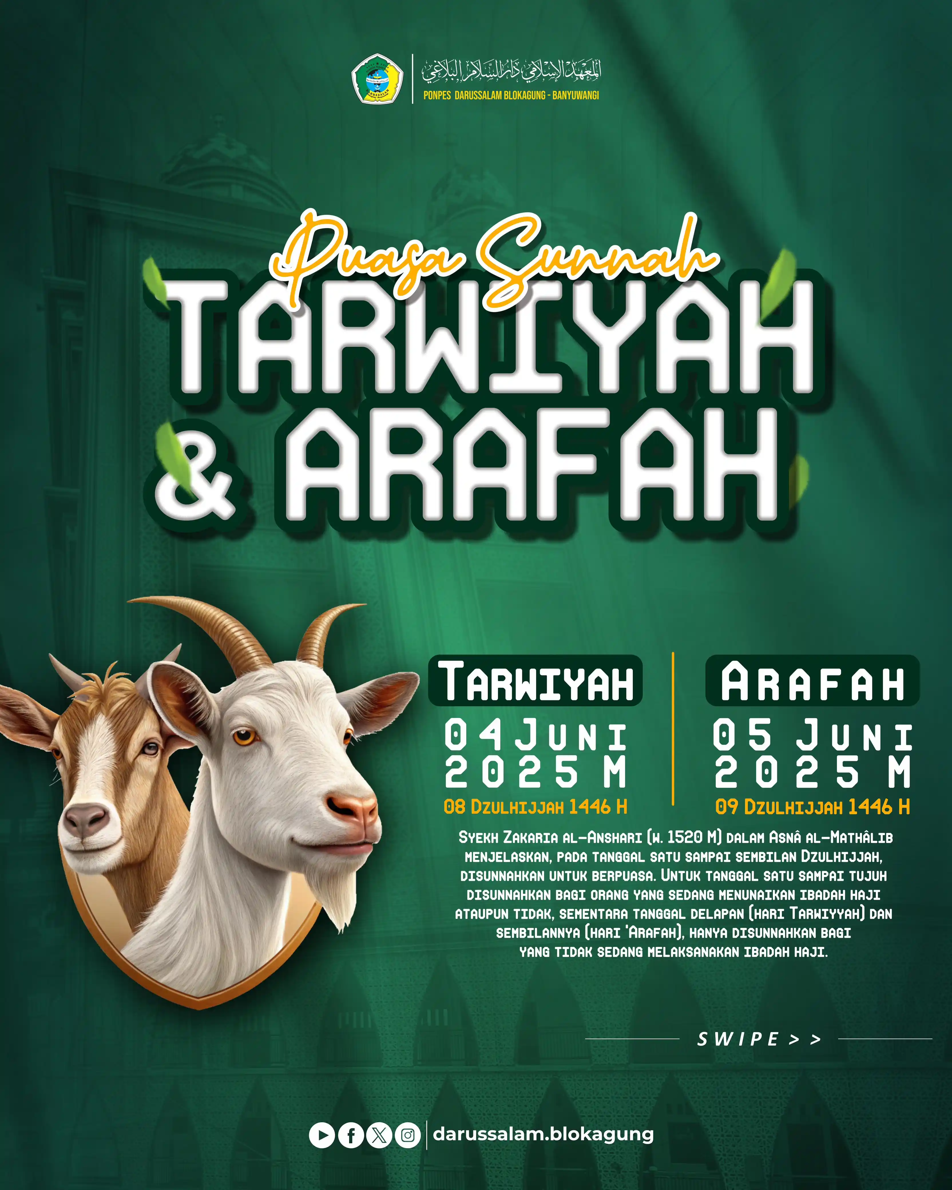 Image from Pondok Pesantren Darussalam Blokagung Banyuwangi: 🏷️ *Darussalam Ber-Qurban* Menerima & Menyalurkan Hewan Qurban 📞 wa....