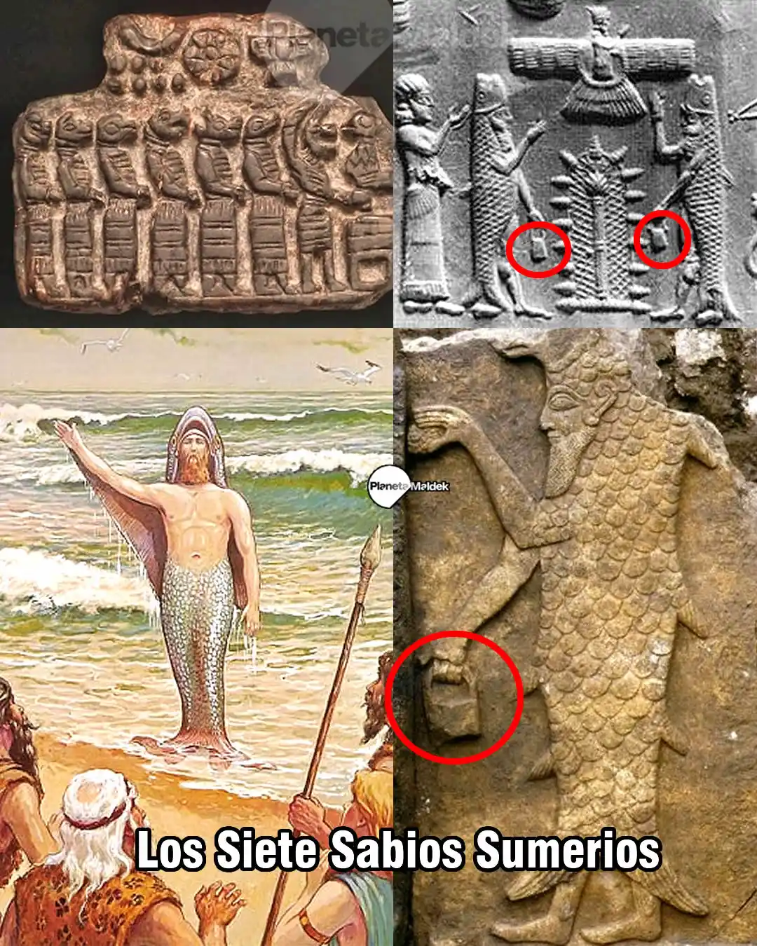 Image from Planeta Maldek: En la mitología de la antigua Mesopotamia, el término acadio "Apkallu"...