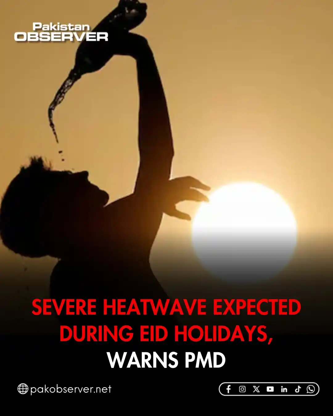 Image from Pakistan Observer : 🧷The Pakistan Meteorological Department (PMD) has warned of a severe ...