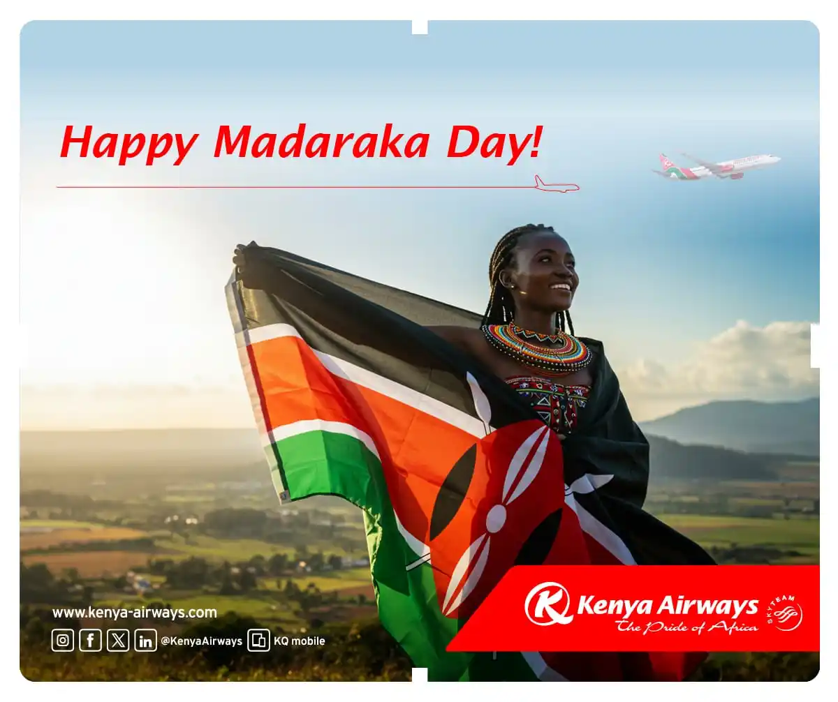 Image from Kenya Airways Newsroom: Celebrating the spirit of self-rule and the pride of a nation that fli...