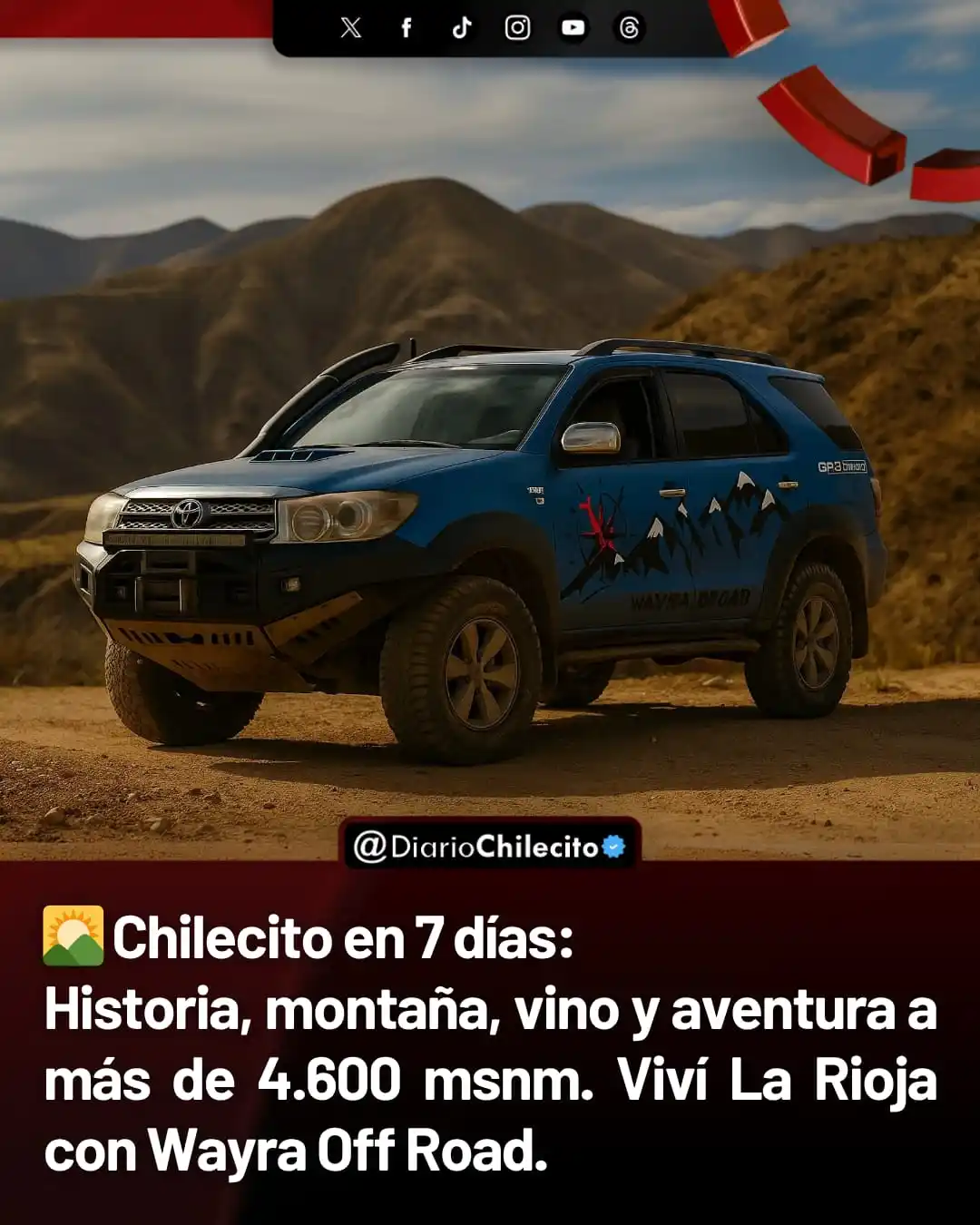 Image from Diario Chilecito: 🌄 ¡Descubrí la magia de Chilecito en siete días inolvidables! 1️⃣ 🛣...