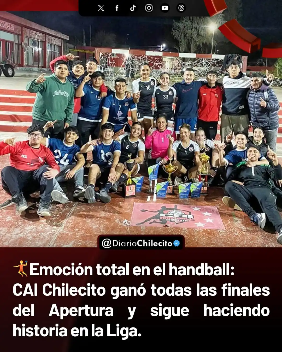 Image from Diario Chilecito: ● El Club CAI Handball Chilecito se consagró campeón del Torneo Apertu...