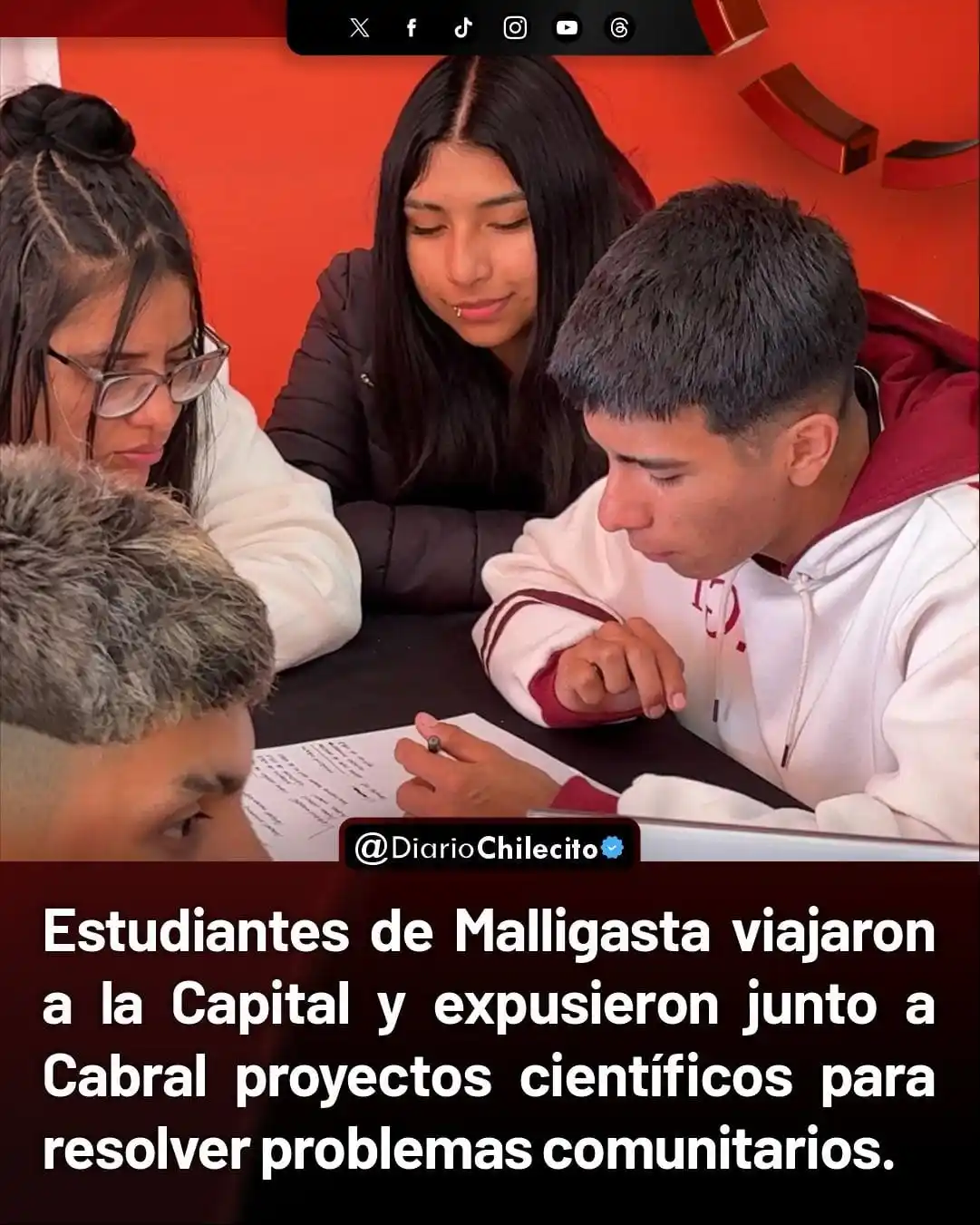 Image from Diario Chilecito: ● Estudiantes de la Escuela Secundaria Guillermo Iribarren de Malligas...
