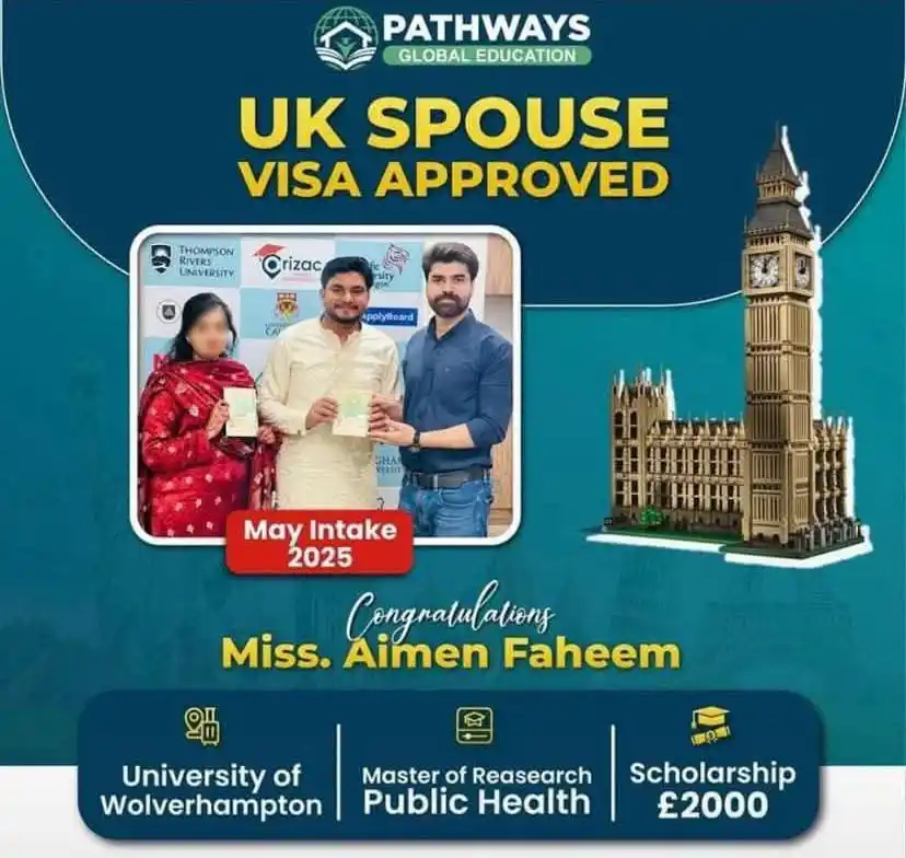 Image from Primary Secondary Health Punjab: 🎉 Huge Congratulations to Miss Aimen Faheem on her Visa Success — alo...