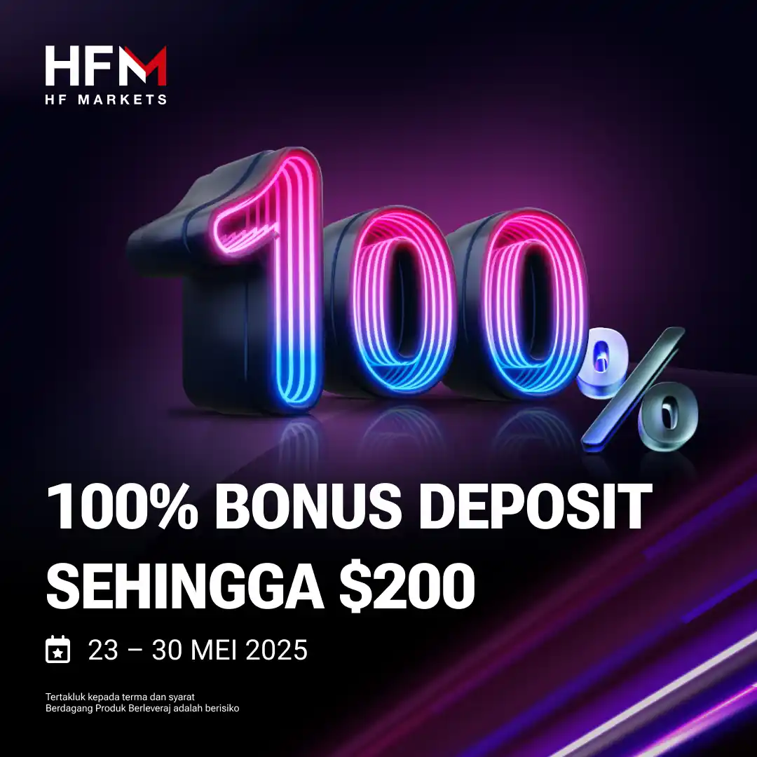Image from HFM Malaysia: *🎁 100% Deposit Bonus Is Back! 💥* Nikmati kuasa dagangan anda dengan...