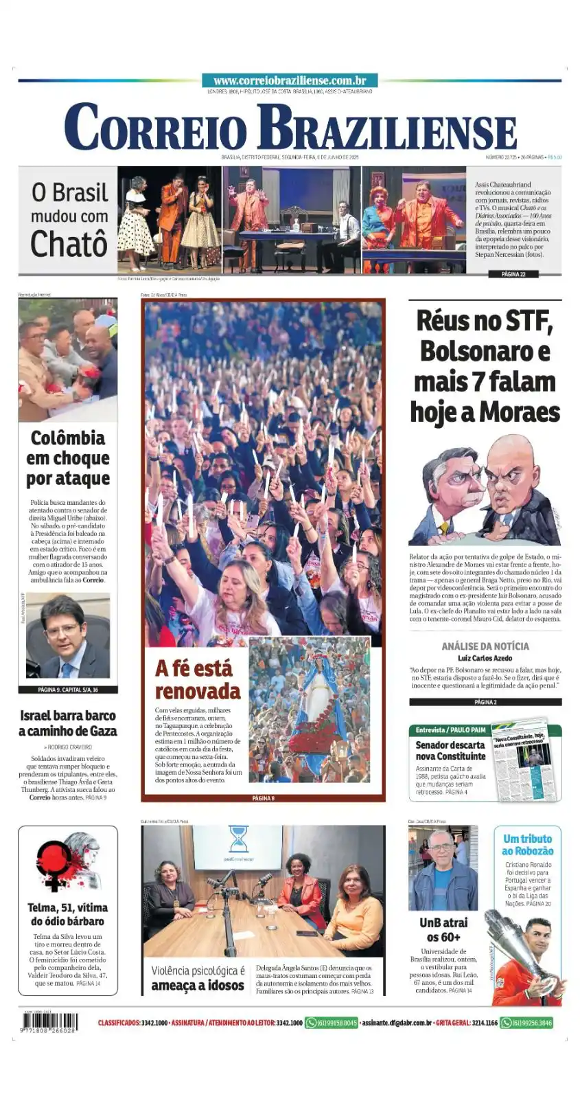 Image from Correio Braziliense: *Bom dia!* 🌞 *Confira os destaques do Correio Braziliense desta segu...