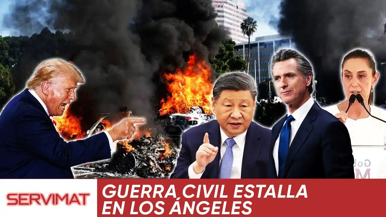 Image from Servimat: El choque entre el gobernador de California y el presidente Donald Tru...