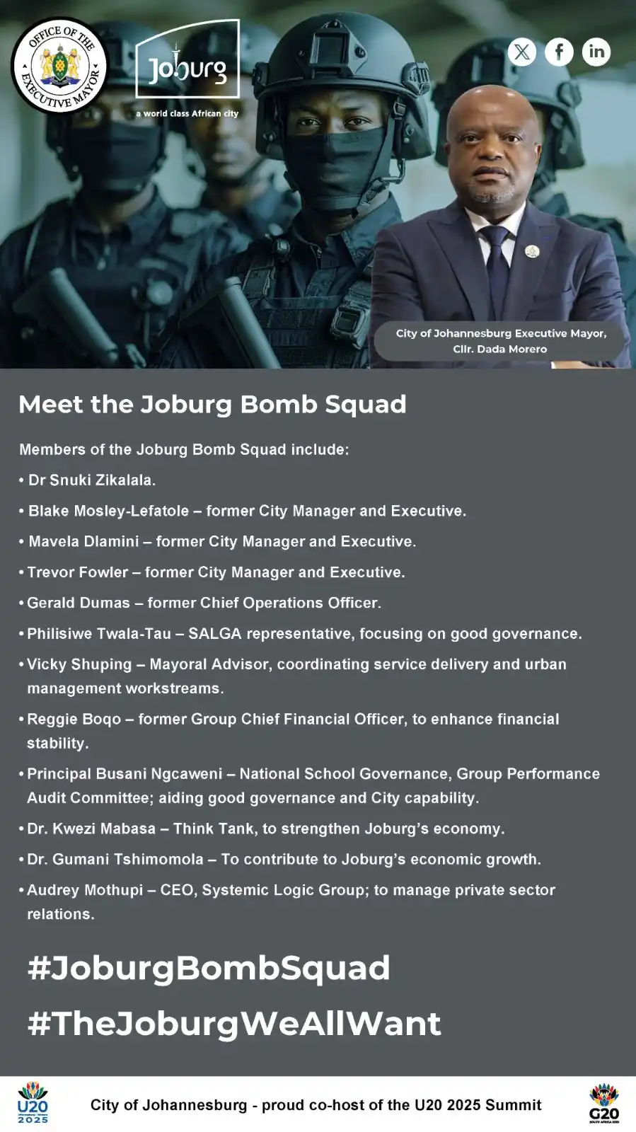 Image from City Of Joburg: 🚨 Introducing the <a class="text-blue-500 hover:underline cursor-poin...