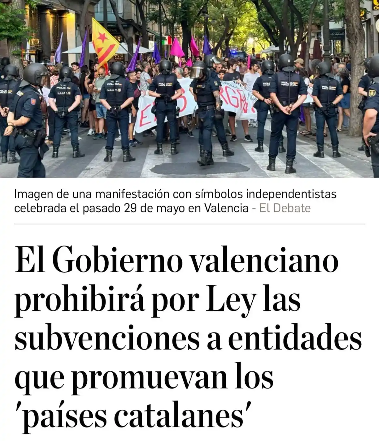 Image from JOSE GOSALBEZ Concejal Ayto de Valencia.: 🟢 | Ni un euro más a los que odian España. <a class="text-blue-500 h...