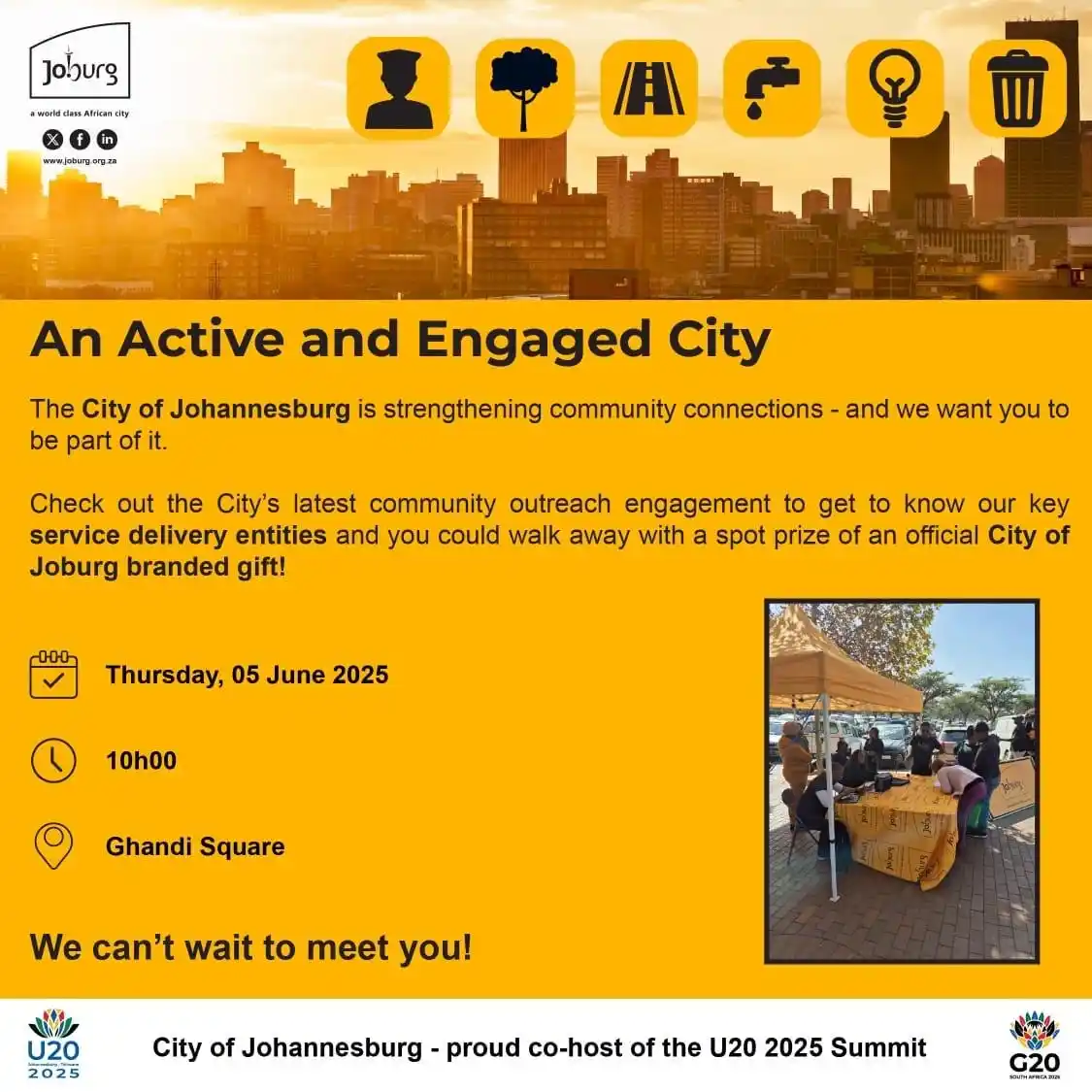 Image from City Of Joburg: SAVE THE DATE: The City of Joburg is hosting a community outreach enga...