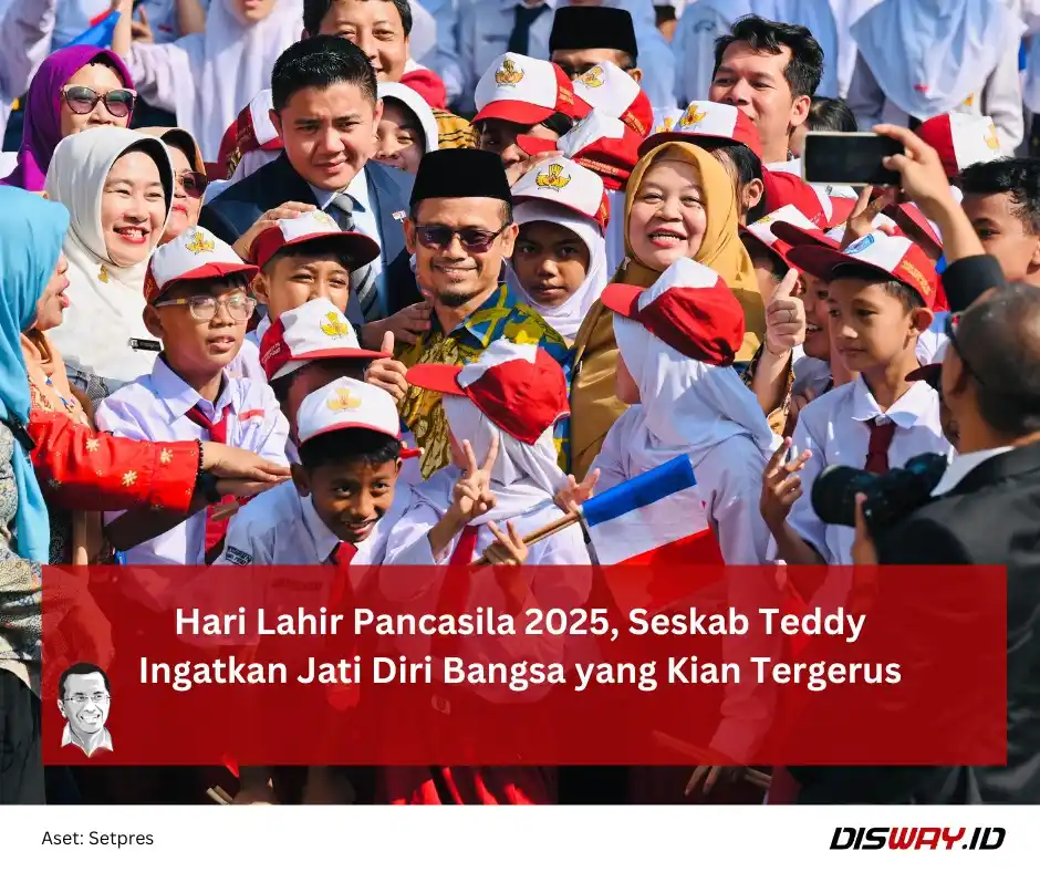 Image from Disway.id: “Selamat Hari Lahir Pancasila, 1 Juni 2025. Mari terus jadikan nilai-n...