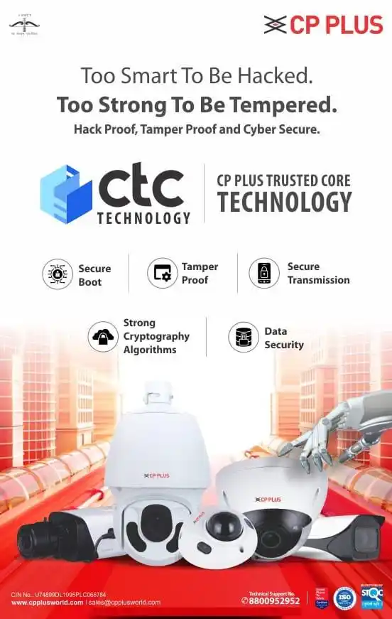 Image from CP PLUS: *🔐 Too Smart To Be Hacked. Too Strong To Be Tempered.* With CP PLUS T...