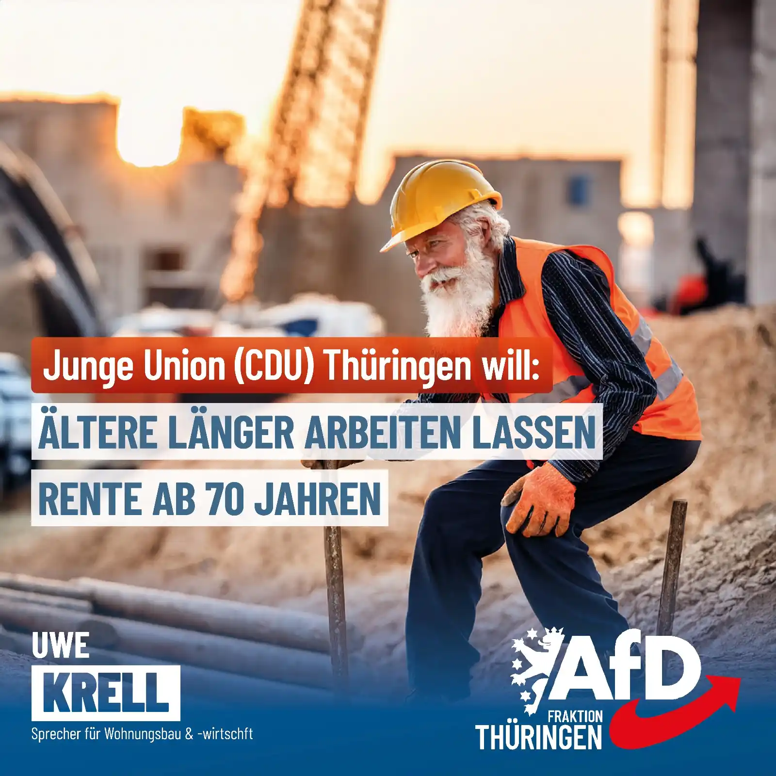 Image from INFOKANAL WARTBURGKREIS / EINER FÜR ALLE, ALLE FÜR EINEN: Wir für Thüringen - jetzt erst recht! 👍💙 Junge Union für Rente ab 70...