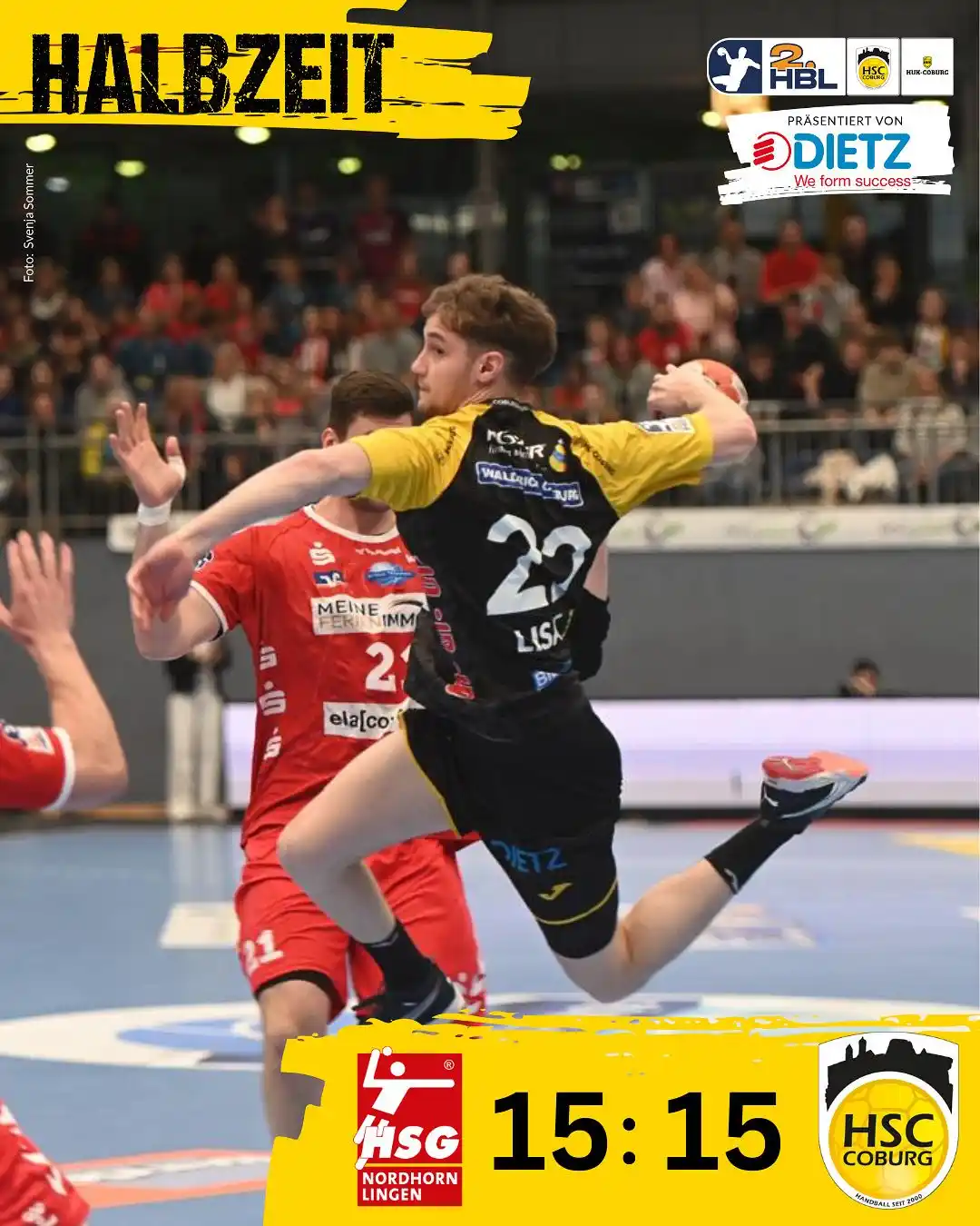 Image from HSC 2000 Coburg: Alles noch drin zur Pause! 💪🏻 📸: HSG Nordhorn-Lingen...