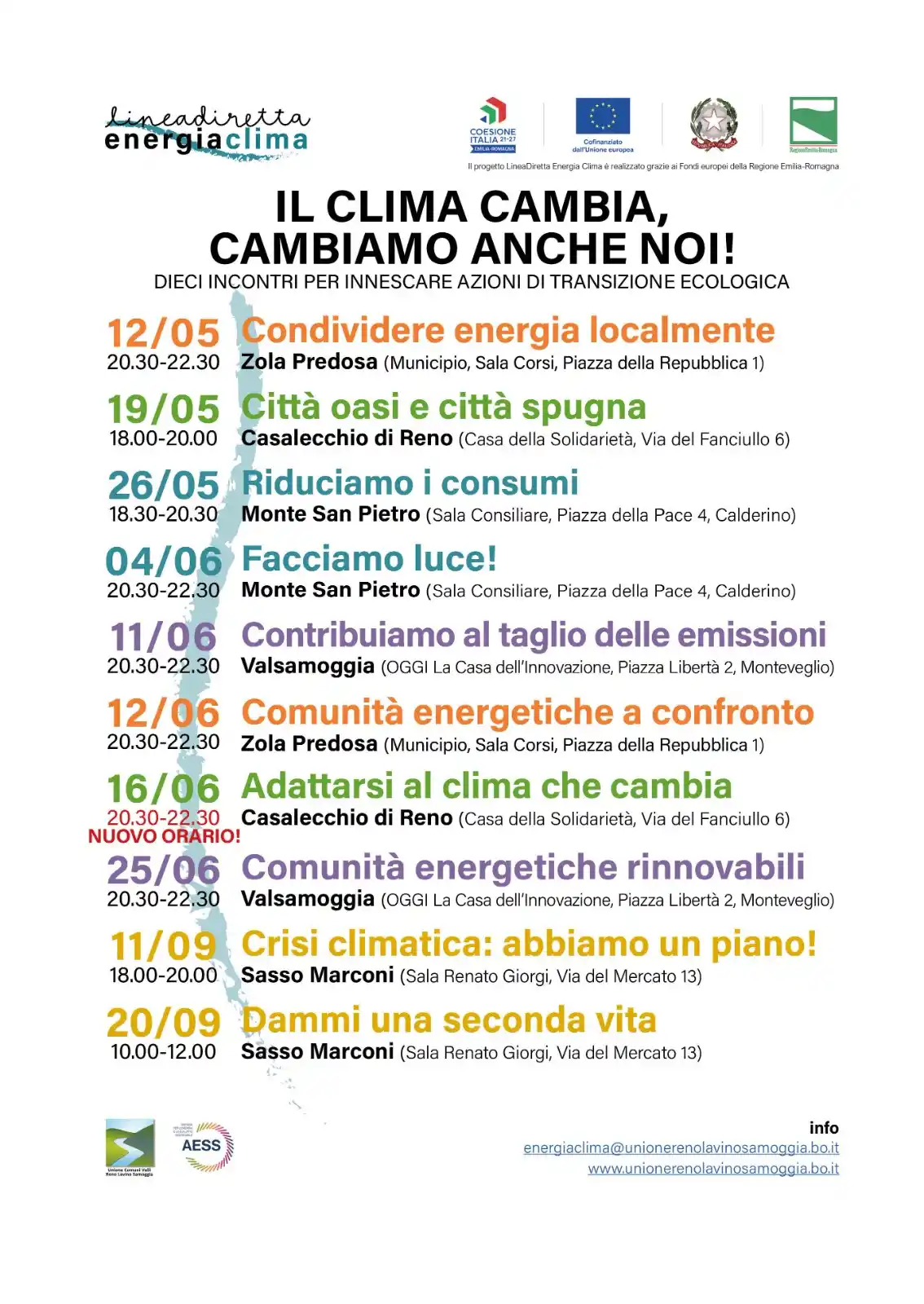 Image from Comune di Valsamoggia News: 🌍 Il clima cambia, cambiamo anche noi! Continuano gli incontri per pa...