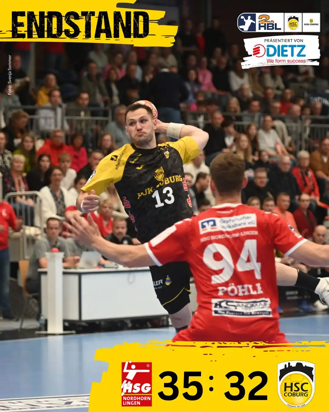 Image from HSC 2000 Coburg: In einem spannenden und engen Spiel müssen wir uns der HSG Nordhorn-Li...