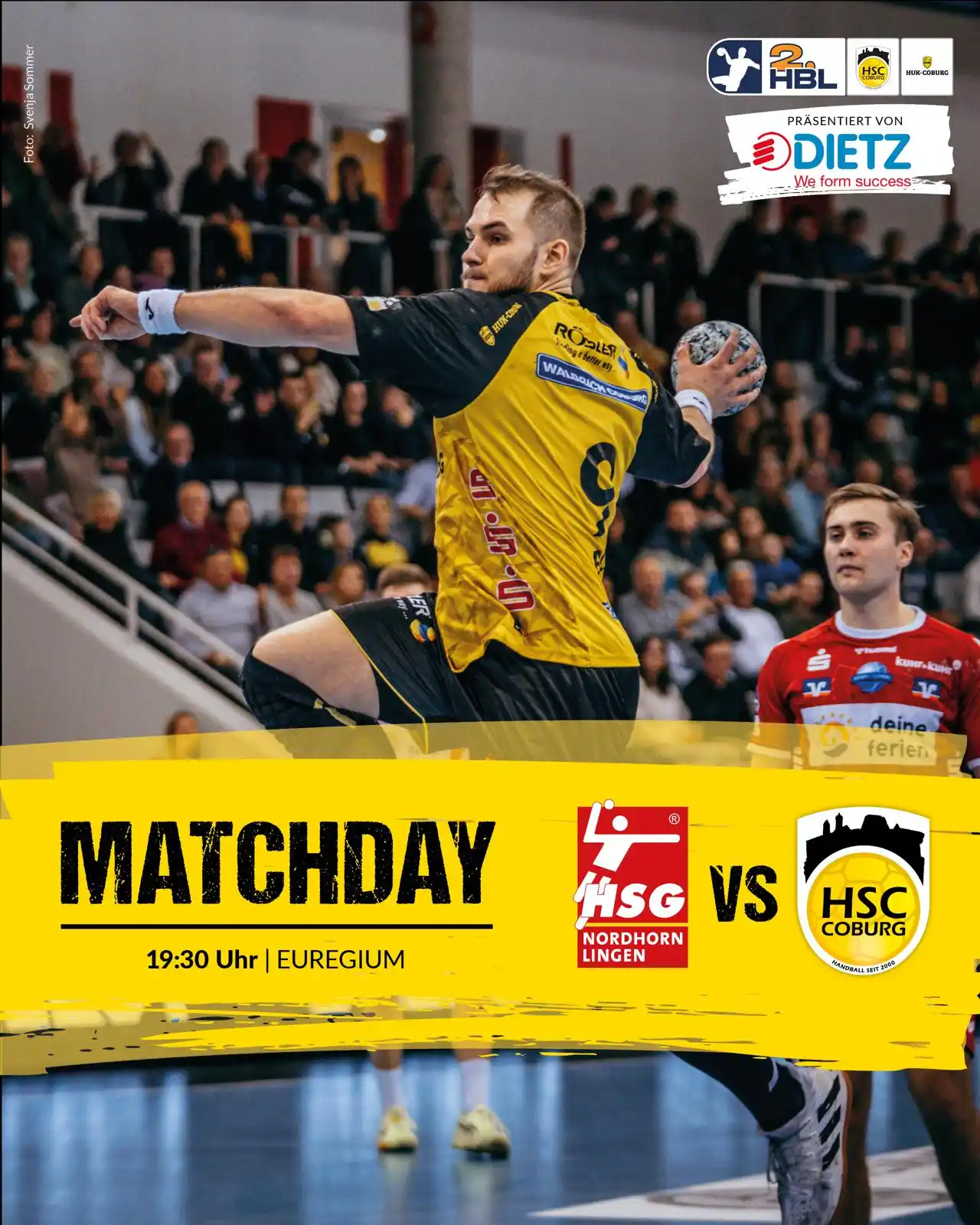 Image from HSC 2000 Coburg: 𝗠𝗮𝘁𝗰𝗵𝗱𝗮𝘆❗🔥 🆚: HSG Nordhorn-Lingen ⌚: 19:30 Uhr 🏟: Euregi...