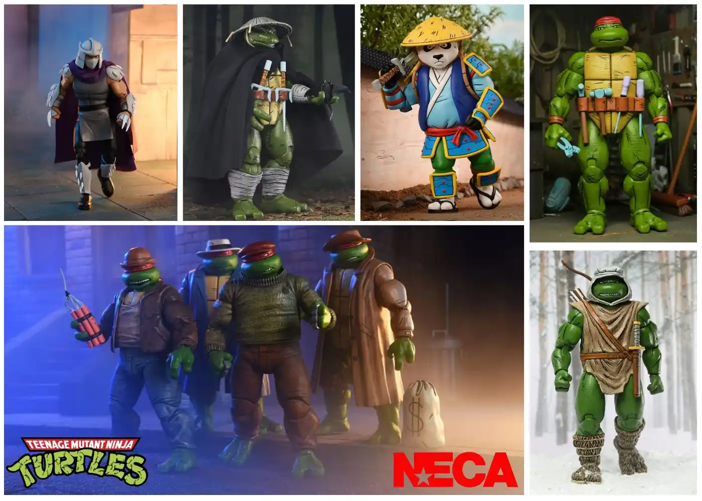 Image from 🤖 PiXELATOY 🙂: ⏳Preorder 🔎 Neca - TMNT 👉Gangster Turtles (4). Teenage Mutant Ni...