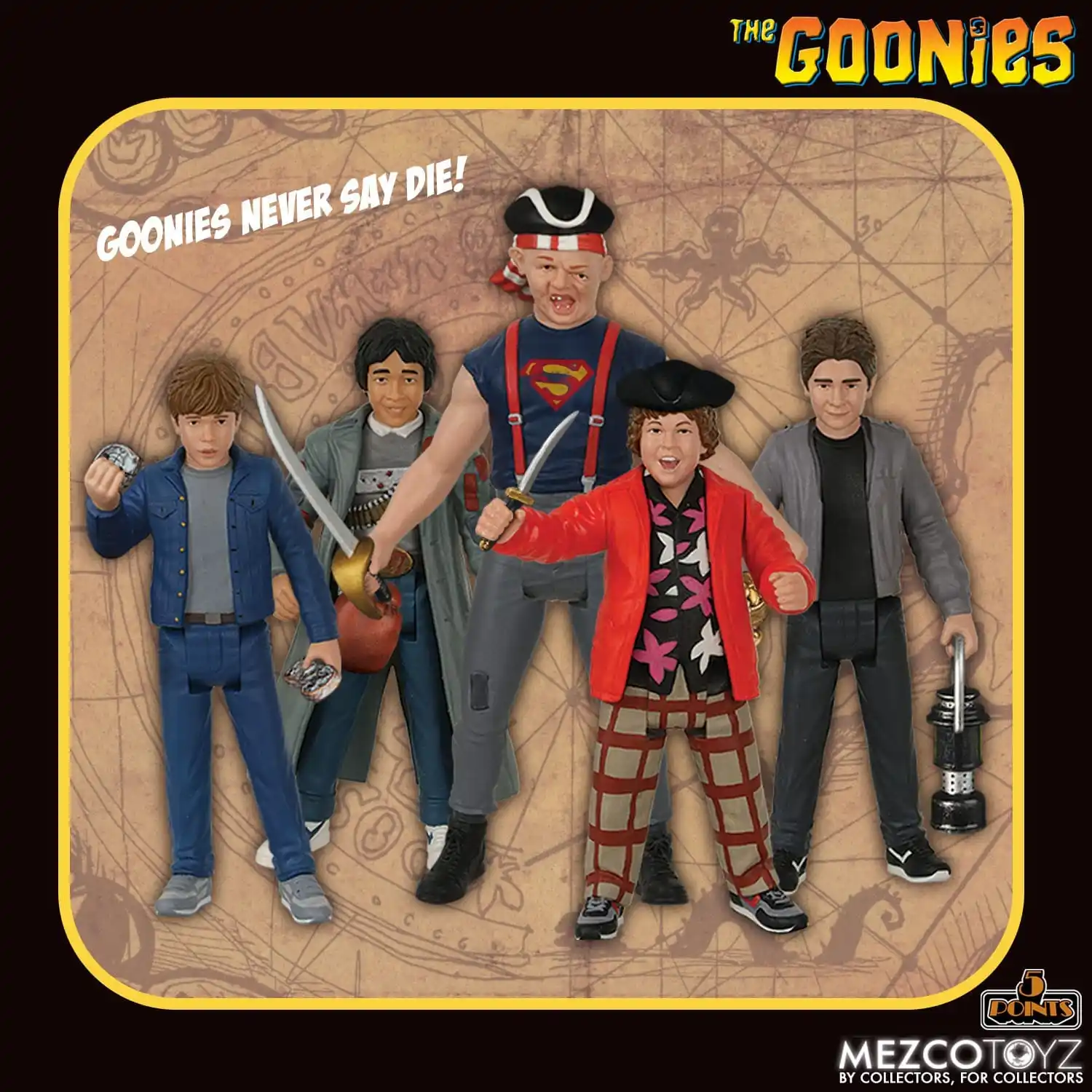 Image from 🤖 PiXELATOY 🙂: ➡️Stock! The Goonies 5 Points (9 cm) Mezco 🌐https://www.pixelatoy.c...
