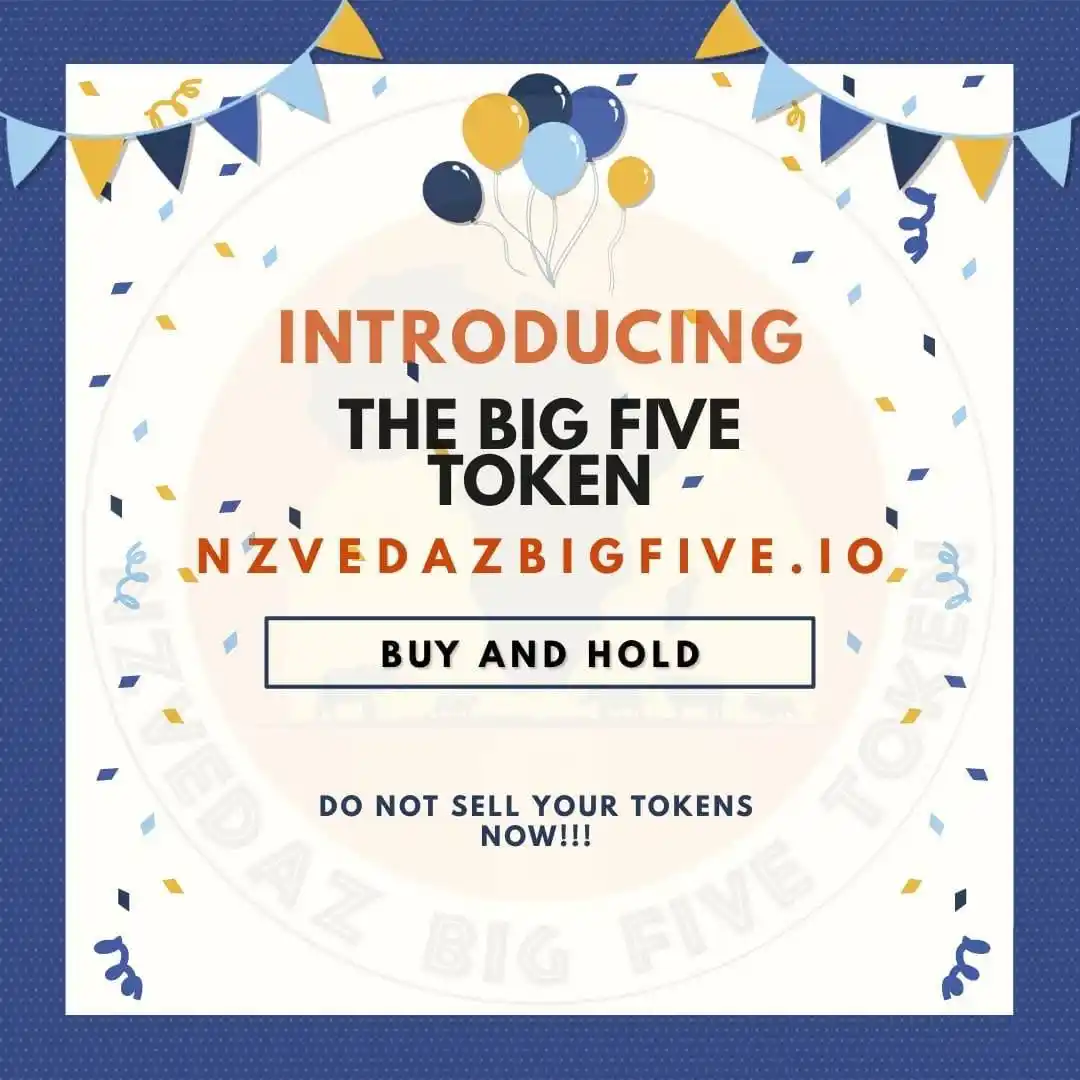 Image from Nzvedaz Crypto Hub: The Nzvedaz Big Five Project is a long term initiative. Do not be pres...