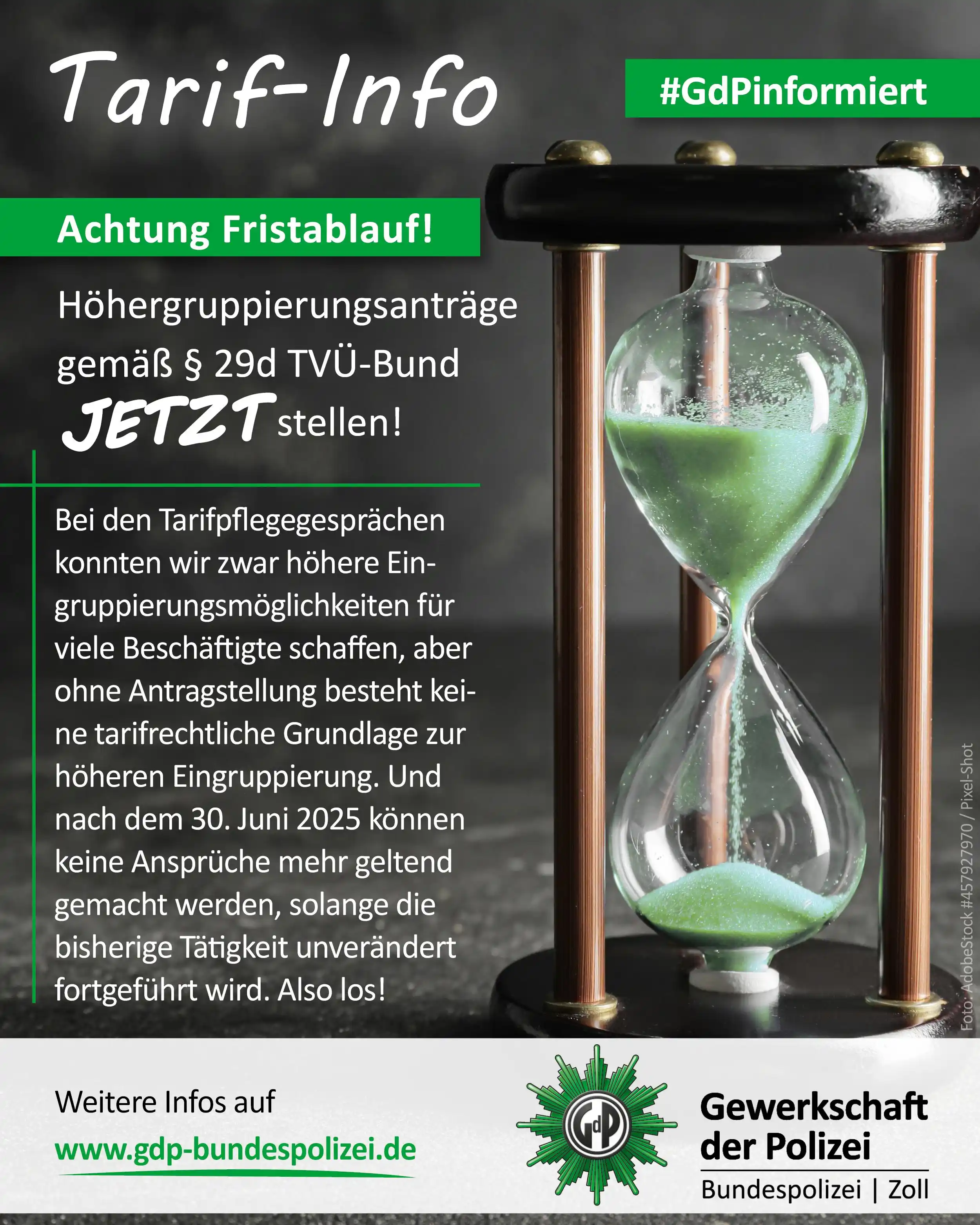Image from GdP Bundespolizei | Zoll: Im Rahmen der Tarifpflegegespräche konnten wir höhere Eingruppierungs...