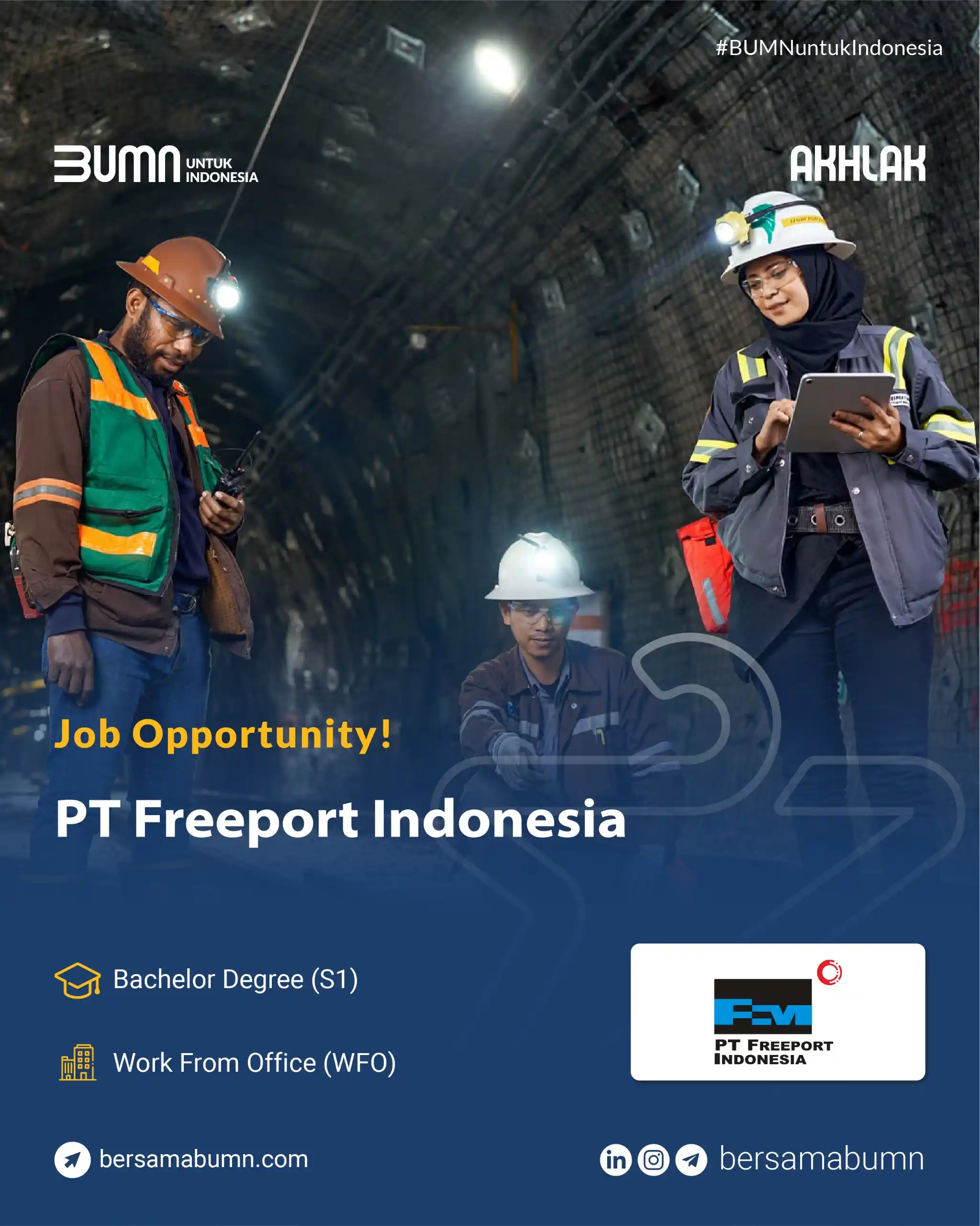 Image from Rekrutmen Bersama BUMN: Lowongan Kerja BUMN PT Freeport Indonesia Lihat info Selengkapnya: ht...