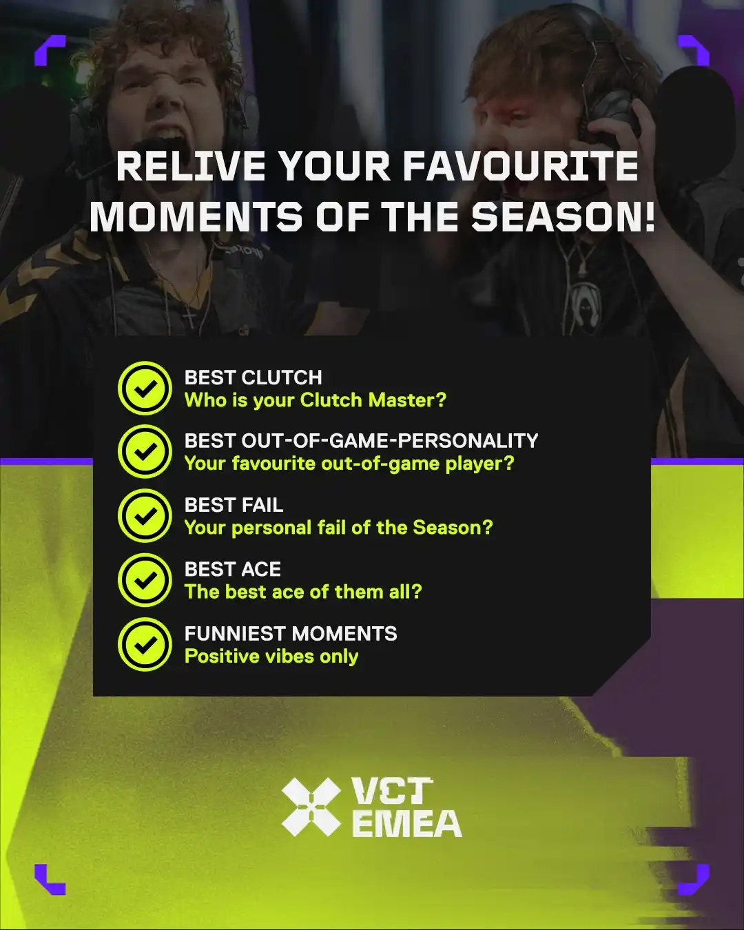 Image from VALORANT Esports EMEA: This week, we're looking back at some of the best moments of VCT EMEA ...