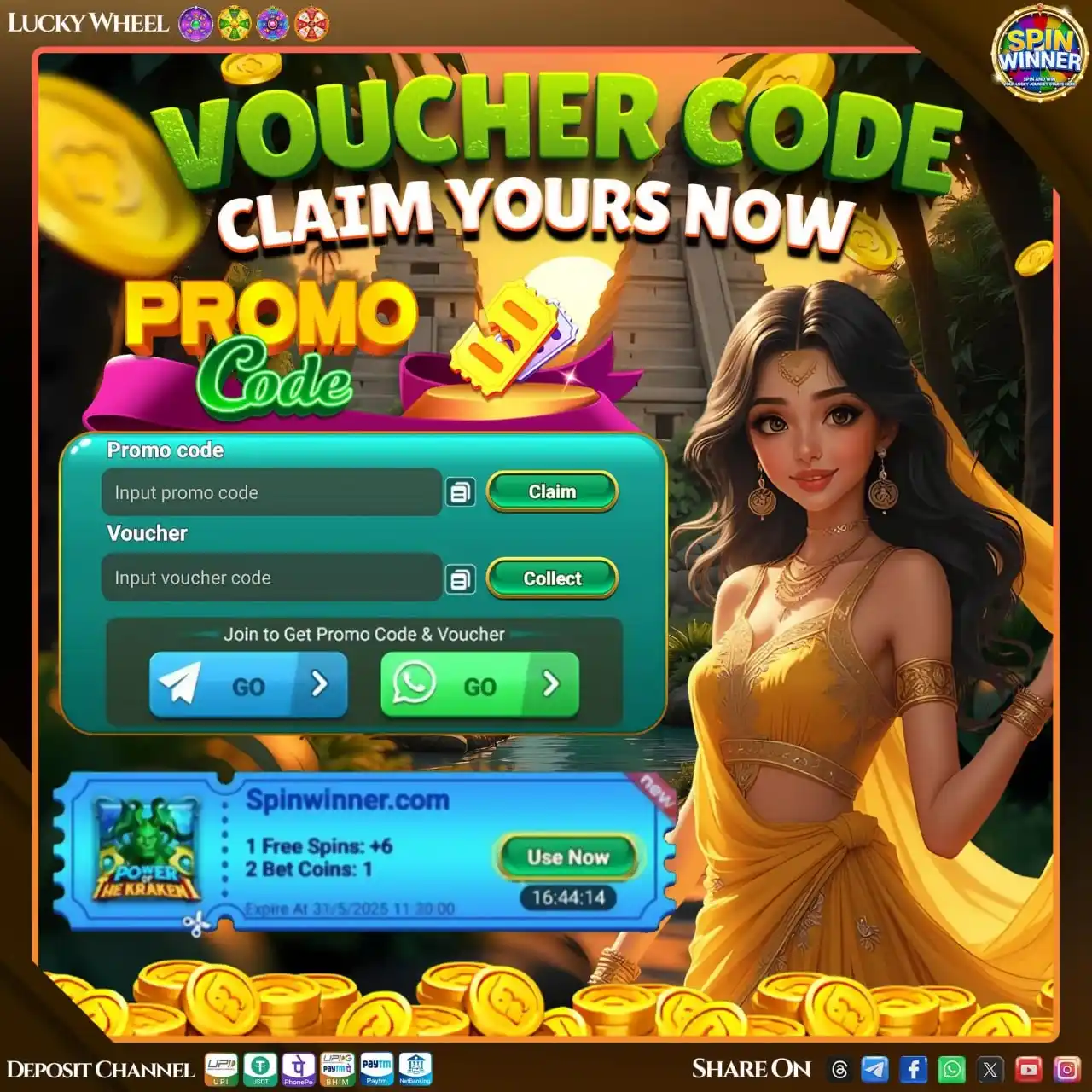 Image from Spinwinner: *❤️SpinWinner❤️ | Voucher Code🎟* *Want to Win Like a VIP? Start with...