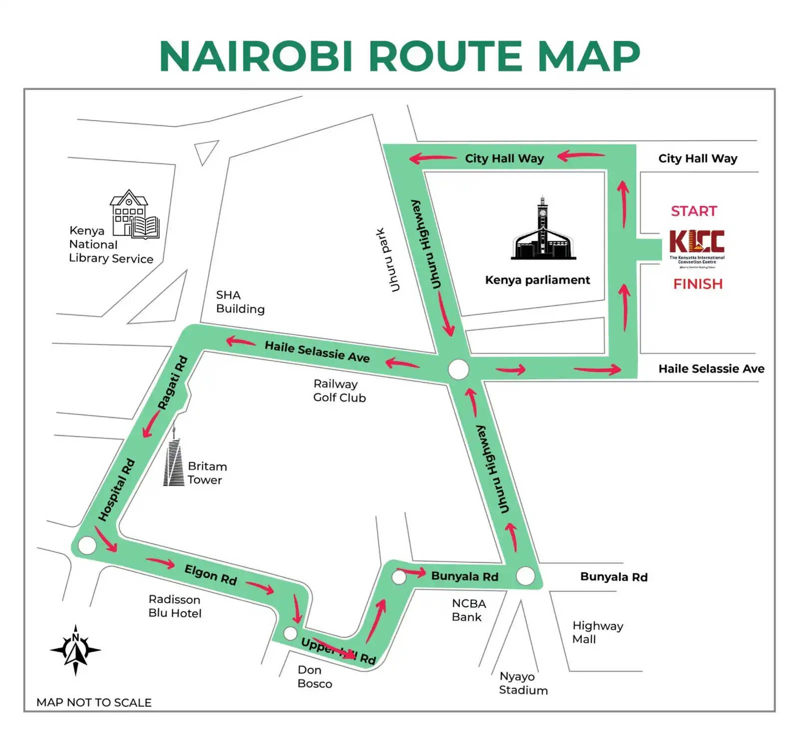 Image from SGA SECURITY UPDATES: *Traffic Alert – Nairobi Route (KICC Loop)* Matter heart run scheduled...