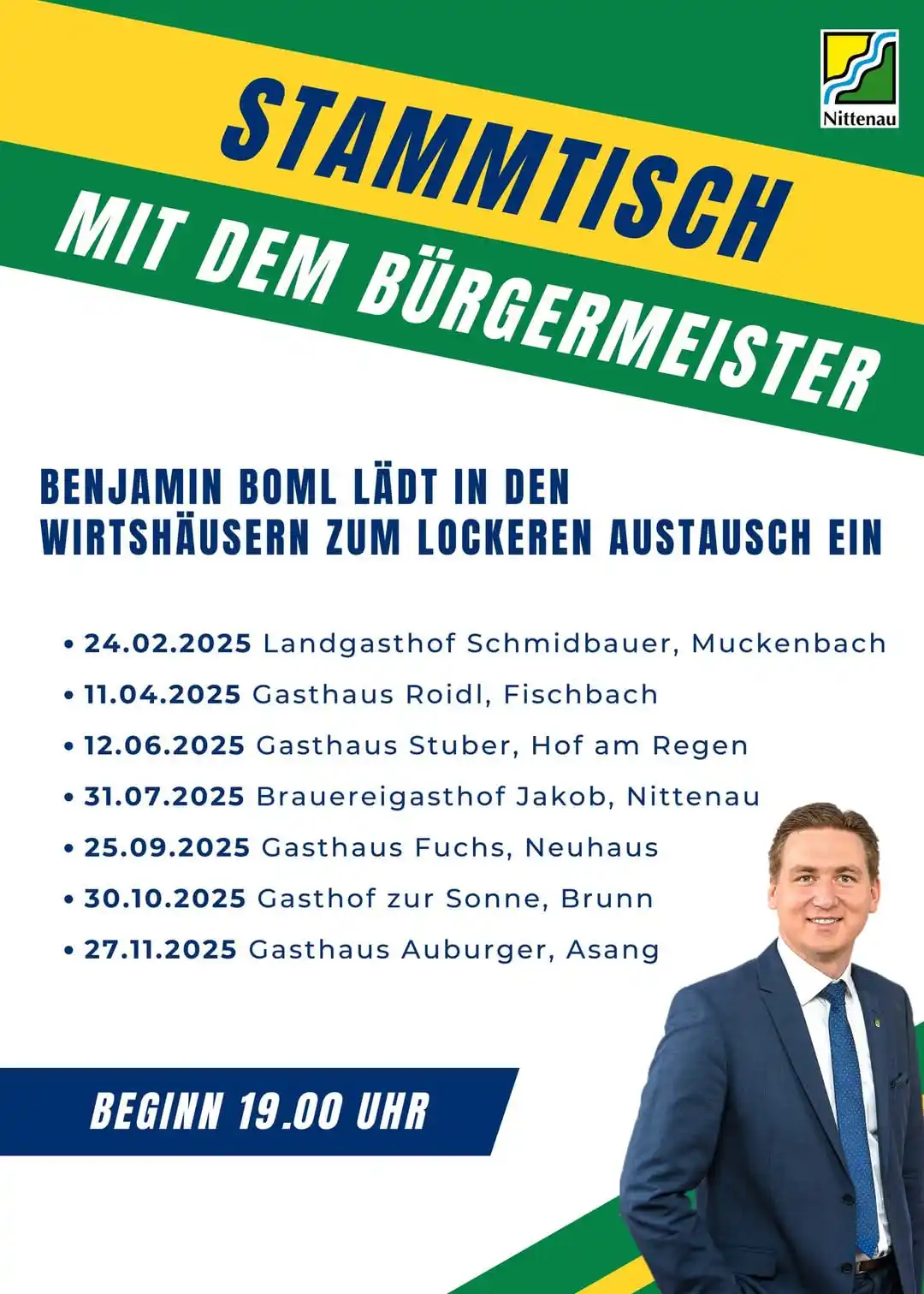 Image from Stadt Nittenau: Am Donnerstag, den 12.06.2025 habt ihr wieder ab 19.00 Uhr die Möglich...