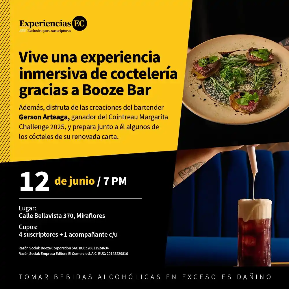 Image from Diario El Comercio: 🍷 *Participa por una experiencia única gracias a Booze Bar* 👉🏻 Comp...