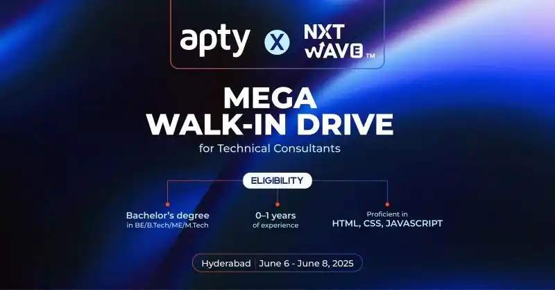 Image from Qtree Technologies - Job Openings: 📢 𝐇𝐢𝐫𝐢𝐧𝐠 𝐀𝐥𝐞𝐫𝐭! NxtWave and 𝐀𝐩𝐭𝐲, a global leader in E...