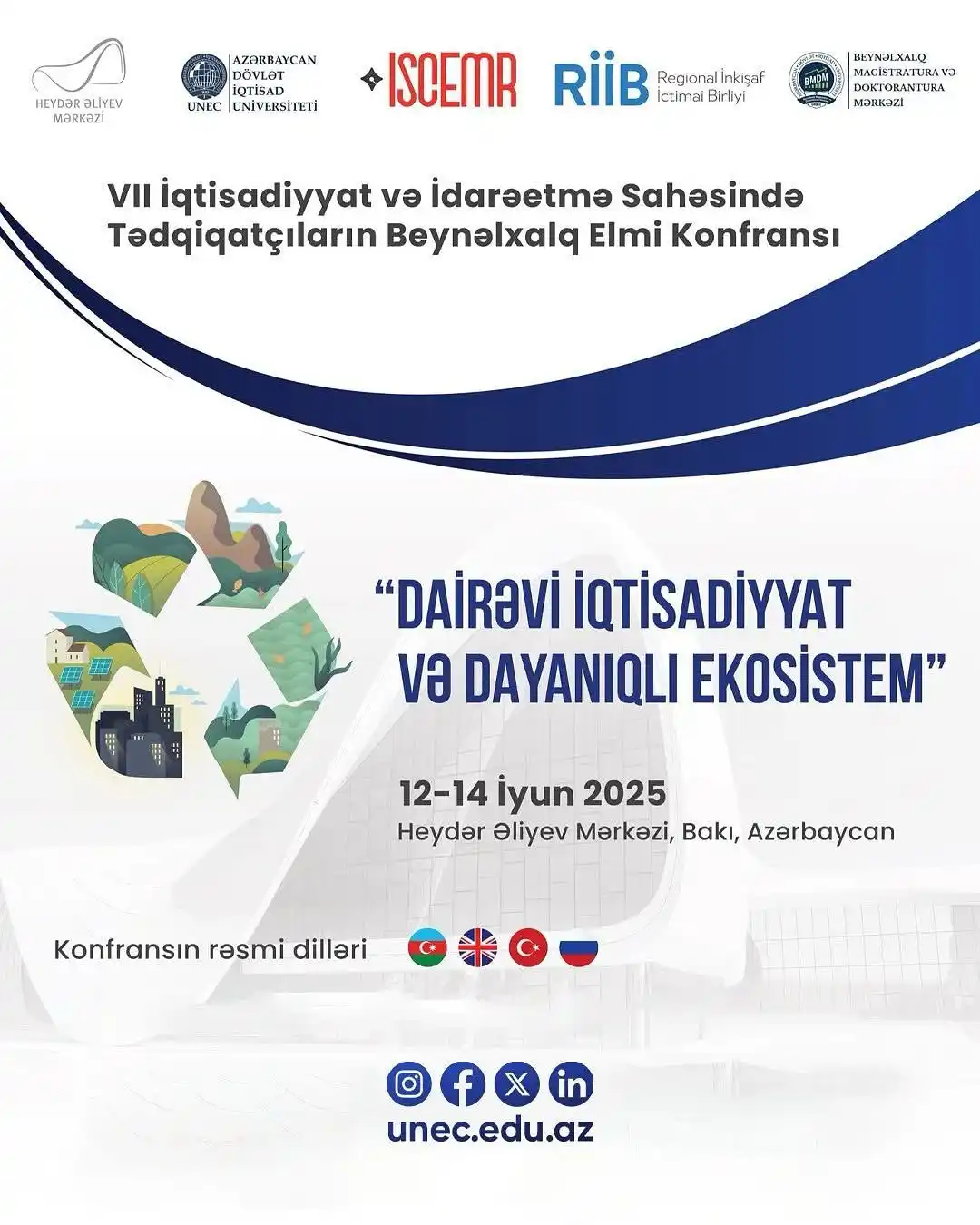 Image from UNEC: *12-14 iyun 2025-cü il tarixlərində* Azərbaycan Dövlət İqtisad Univers...
