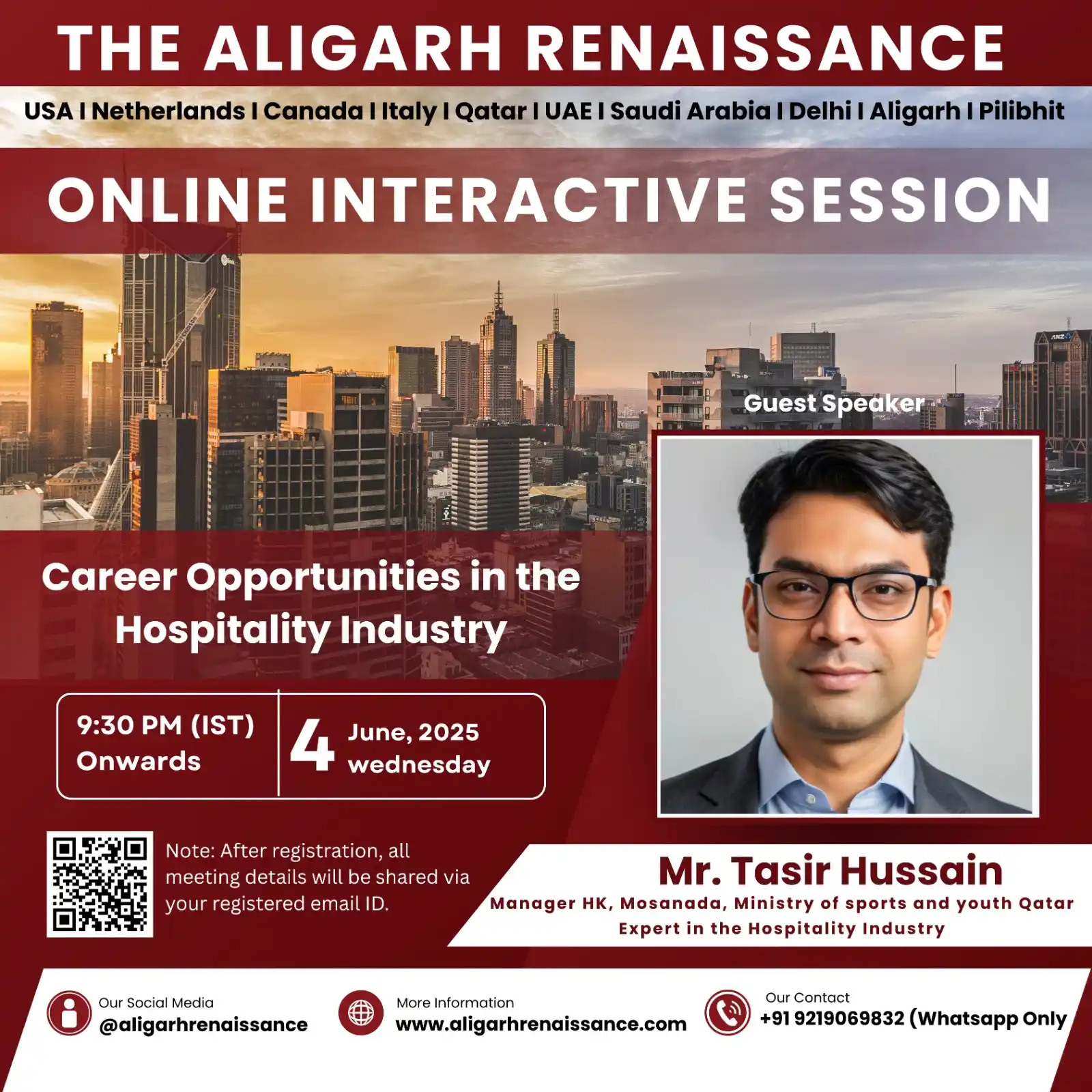 Image from The Aligarh Renaissance - Official : Online Interactive Session on Career Opportunities in the Hospitality ...