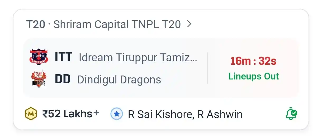 Image from Expert Dream11 Team - Prediction Best Expert Winning Dream 11 Teams - Dream11 Rank 1 GL SL H2H Teams: *ONLY 15 min Left..!*🥳🥳🎉 *After Lineups Pro Teams Added in PRO App....