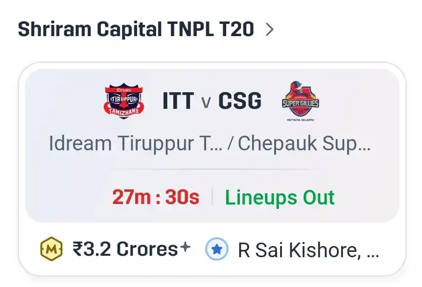 Image from Expert Dream11 Team - Prediction Best Expert Winning Dream 11 Teams - Dream11 Rank 1 GL SL H2H Teams: *ONLY 20 min Left..!*🥳🥳🎉 *After Lineups Pro Teams Added in PRO App....