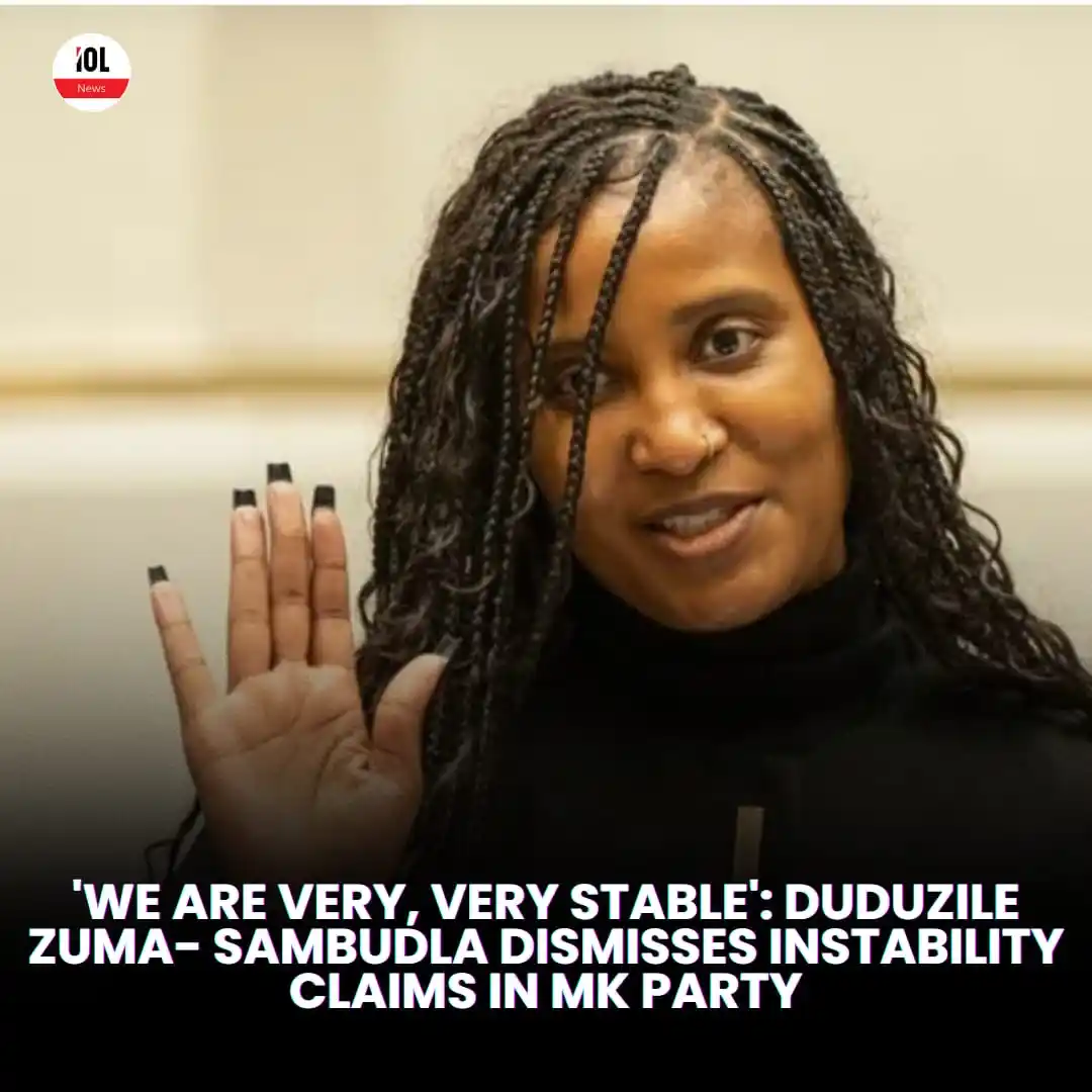Image from IOL News: Umkhonto weSizwe Party (MK Party) Member of Parliament Duduzile Zuma-S...