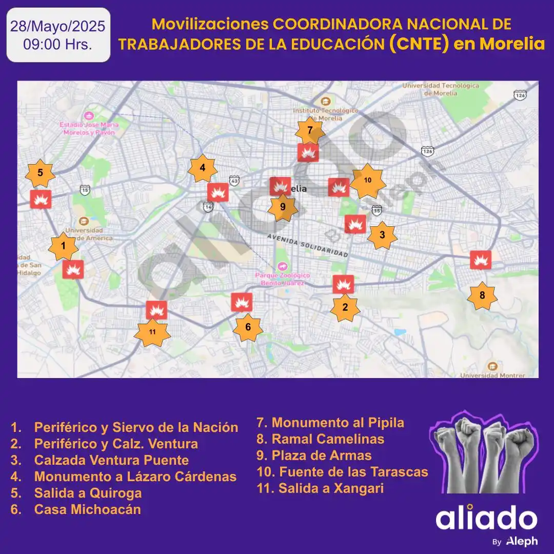 Image from C3ntro by Aleph: Movilizaciones COORDINADORA NACIONAL DE TRABAJADORES DE LA EDUCACIÓN (...