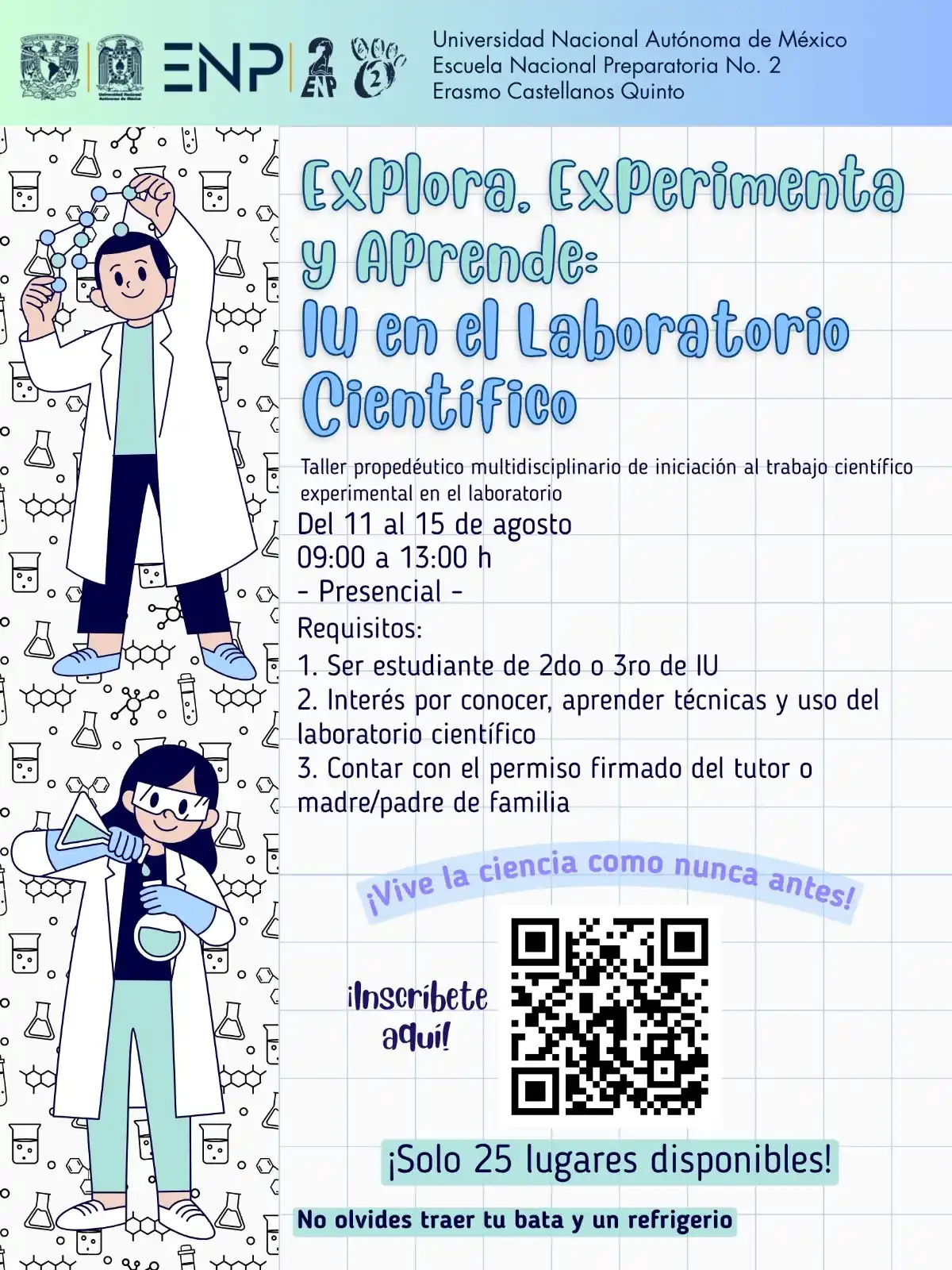 Image from ENP2unam: 🚨 ¡Atención IU! ¿Quieres aprender a usar el laboratorio como un verda...