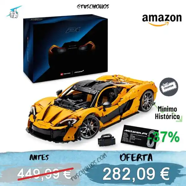 Image from Tuschollos - Ofertas, Chollos Y Gangas Todos Los Días De Amazon, Miravia Y Aliexpress!!!: 🏎️ *GANGA LEGO TECHNIC MCLAREN P1 42172 PARA ADULTOS!!* <a class="tex...