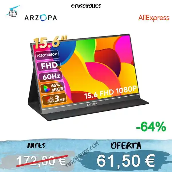 Image from Tuschollos - Ofertas, Chollos Y Gangas Todos Los Días De Amazon, Miravia Y Aliexpress!!!: *🖥 MONITOR PORTATIL A PRECIAZO DE VÉRTIGO!!!* <a class="text-blue-500...