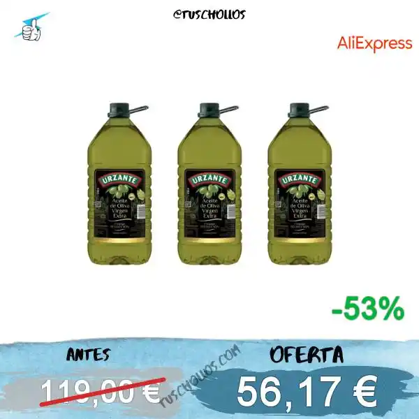 Image from Tuschollos - Ofertas, Chollos Y Gangas Todos Los Días De Amazon, Miravia Y Aliexpress!!!: 🫒 *OFERTAZA PACK 3 GARRAFAS 5L ACEITE URZANTE AOVE!!* <a class="text-...