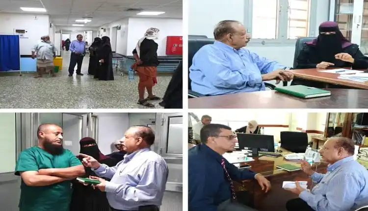 Image from بوابة عدن: *وكيل أول محافظة لحج اللواء البكري يزور مستشفى ابن خلدون العام في حوطة...