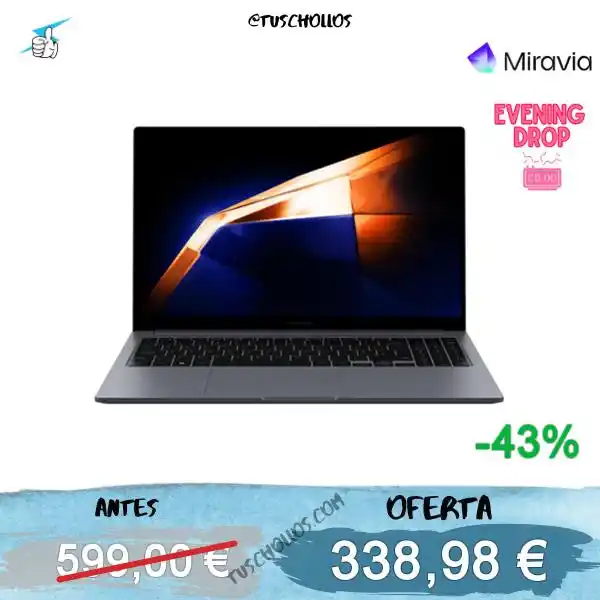Image from Tuschollos - Ofertas, Chollos Y Gangas Todos Los Días De Amazon, Miravia Y Aliexpress!!!: *💲💻 PÓRTATIL GALAXY BOOK4 MÁS BARATA!!* #, 🔊 () Samsung Galaxy Bo...