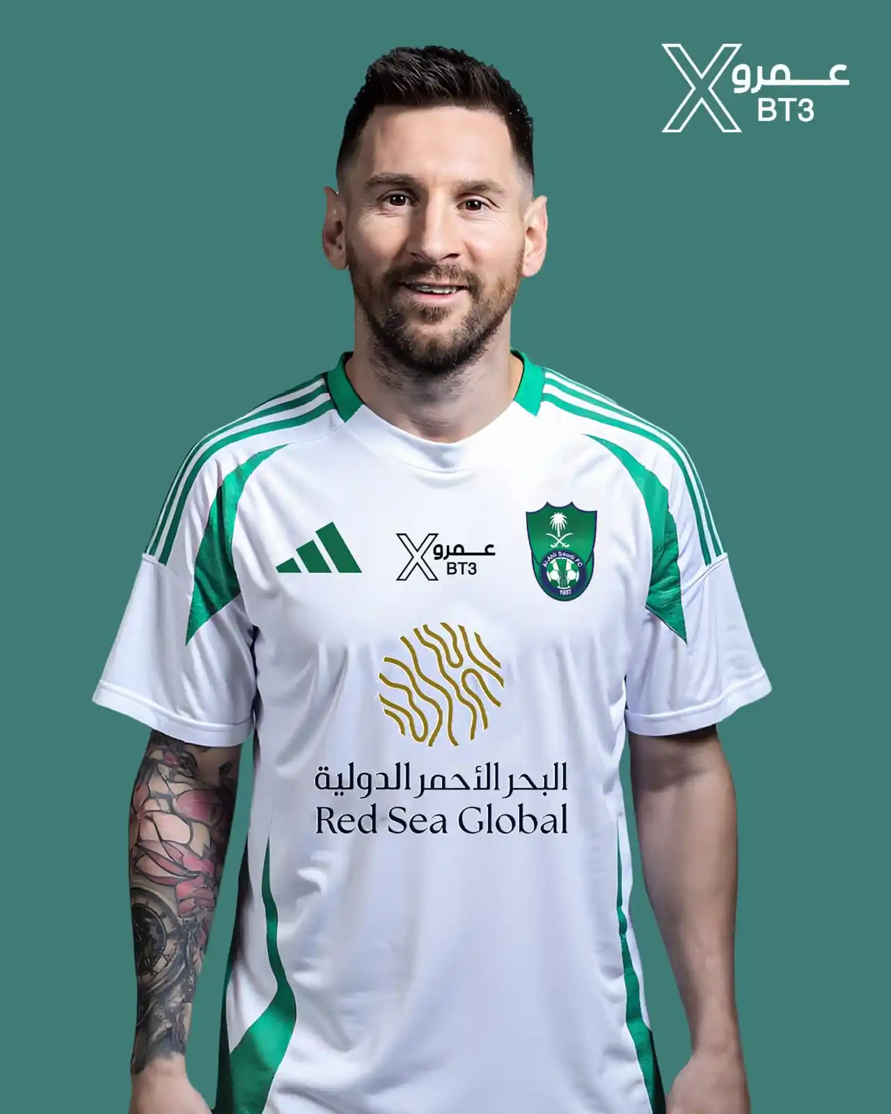 Image from شـبـكـة مـزون: *🔴جماهير النادي الأهلي السعودي تطالب ادارتها بالتوقيع مع ليونيل ميسي*...