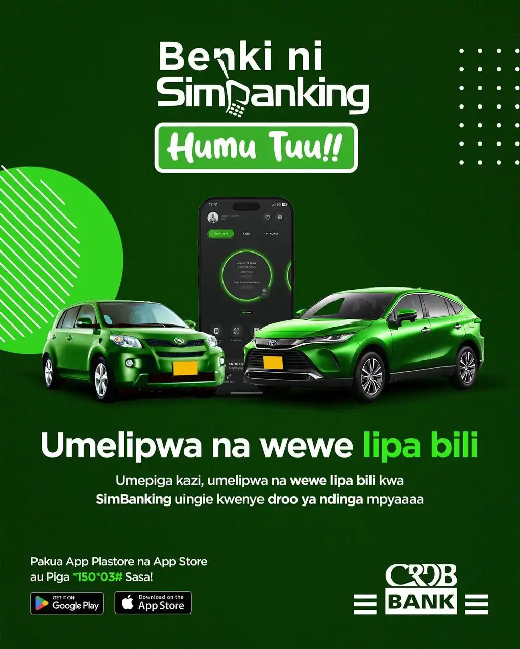 Image from CRDB Bank Plc: Hata ukiwa na Kitochi na wewe umo!  Fanya miamala mingine kibao kwa Si...