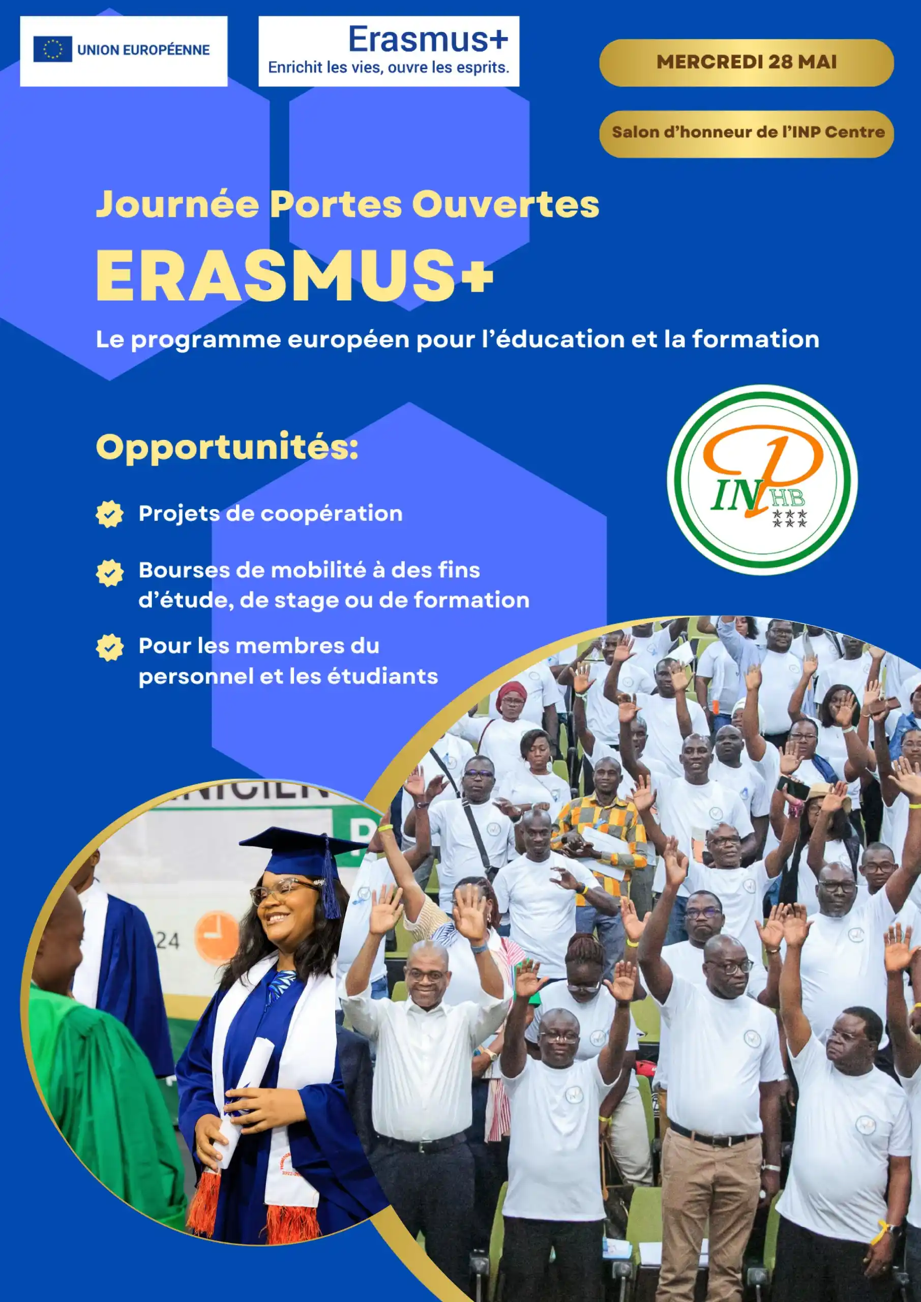 Image from INP-HB Officiel: ๐๐๐-๐๐/ Erasmus+ : ๐๐๐ซ๐ญ๐ข๐๐ข๐ฉ๐๐ณ ๐ฬ ๐ฅ๐ ๐๐จ๐ฎ๐ซ๐ง๐ฬ๐...