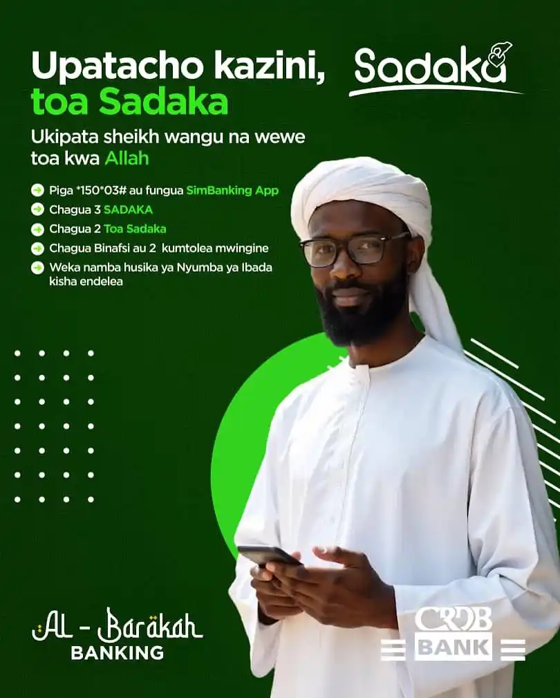 Image from CRDB Bank Plc: Jumaa Mubarak! Ukiwa na SimBanking ni shwari kabisa. Piga *150*03# a...