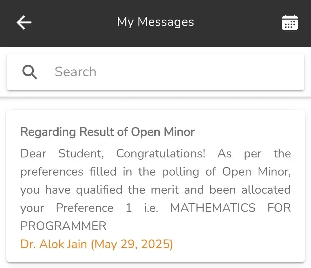 Image from TEAM CSE LPU: Results Notice🔊: Guys Open Minor Selection Results are out Check *M...